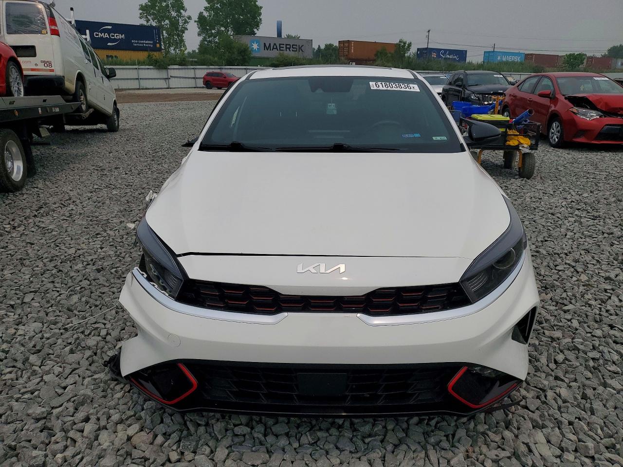 2022 Kia Forte Gt Line White vin: 3KPF54AD9NE491736