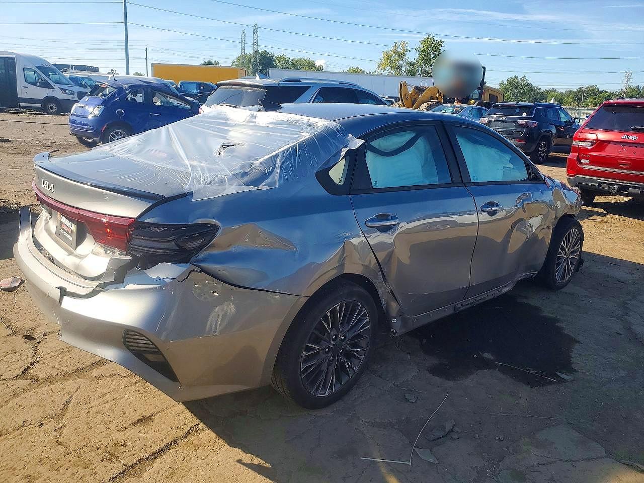 2022 Kia Forte Gt Line Gray vin: 3KPF54AD9NE507871