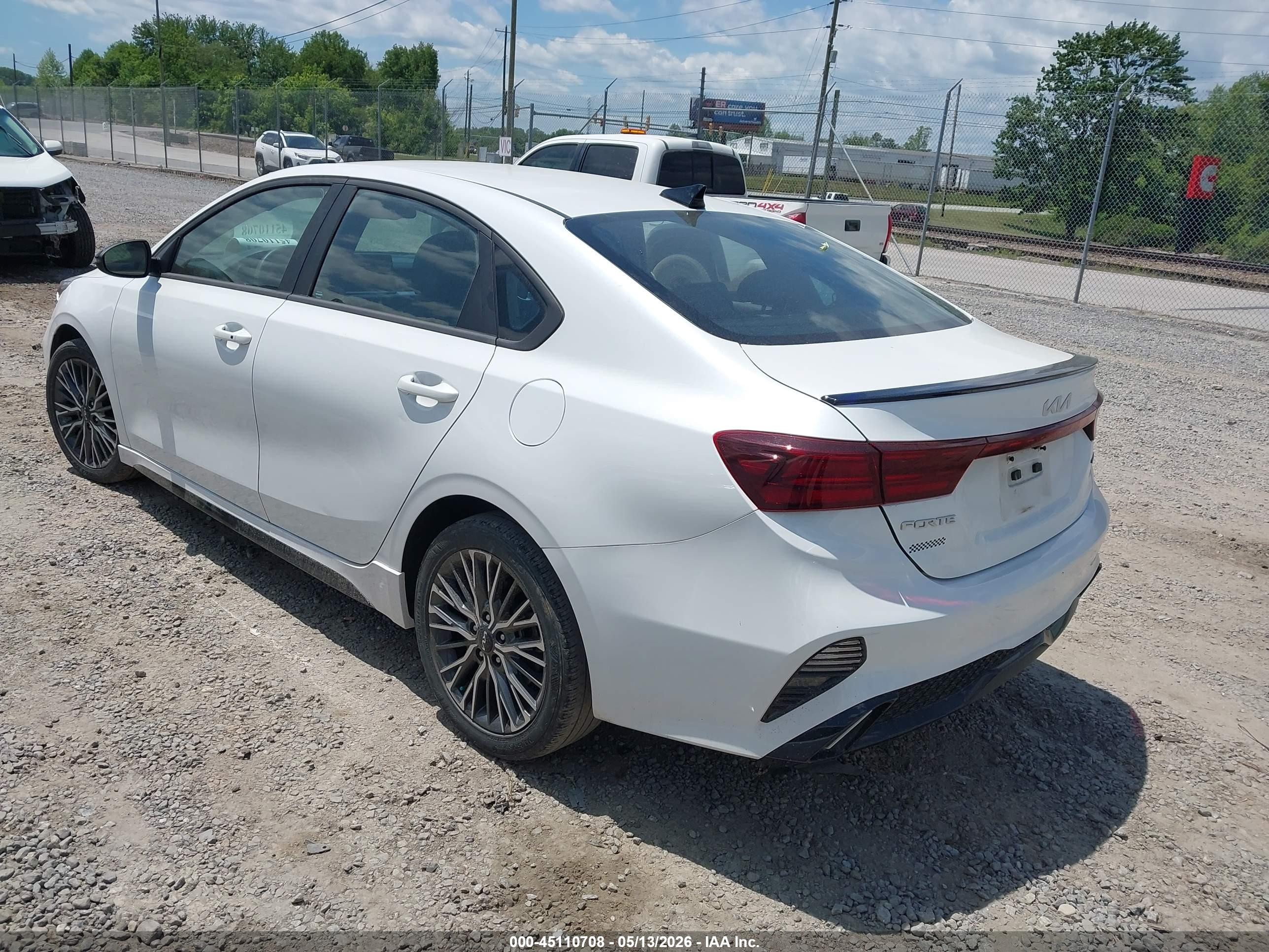 2023 Kia Forte Gt-line White vin: 3KPF54AD9PE532305