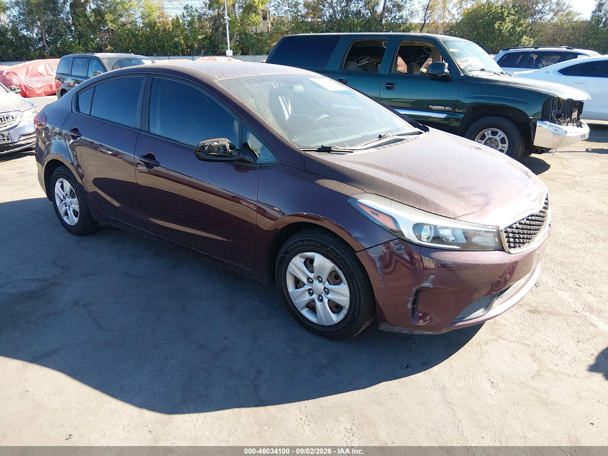 2017 Kia Forte Lx Темно-бордовый vin: 3KPFK4A70HE058216