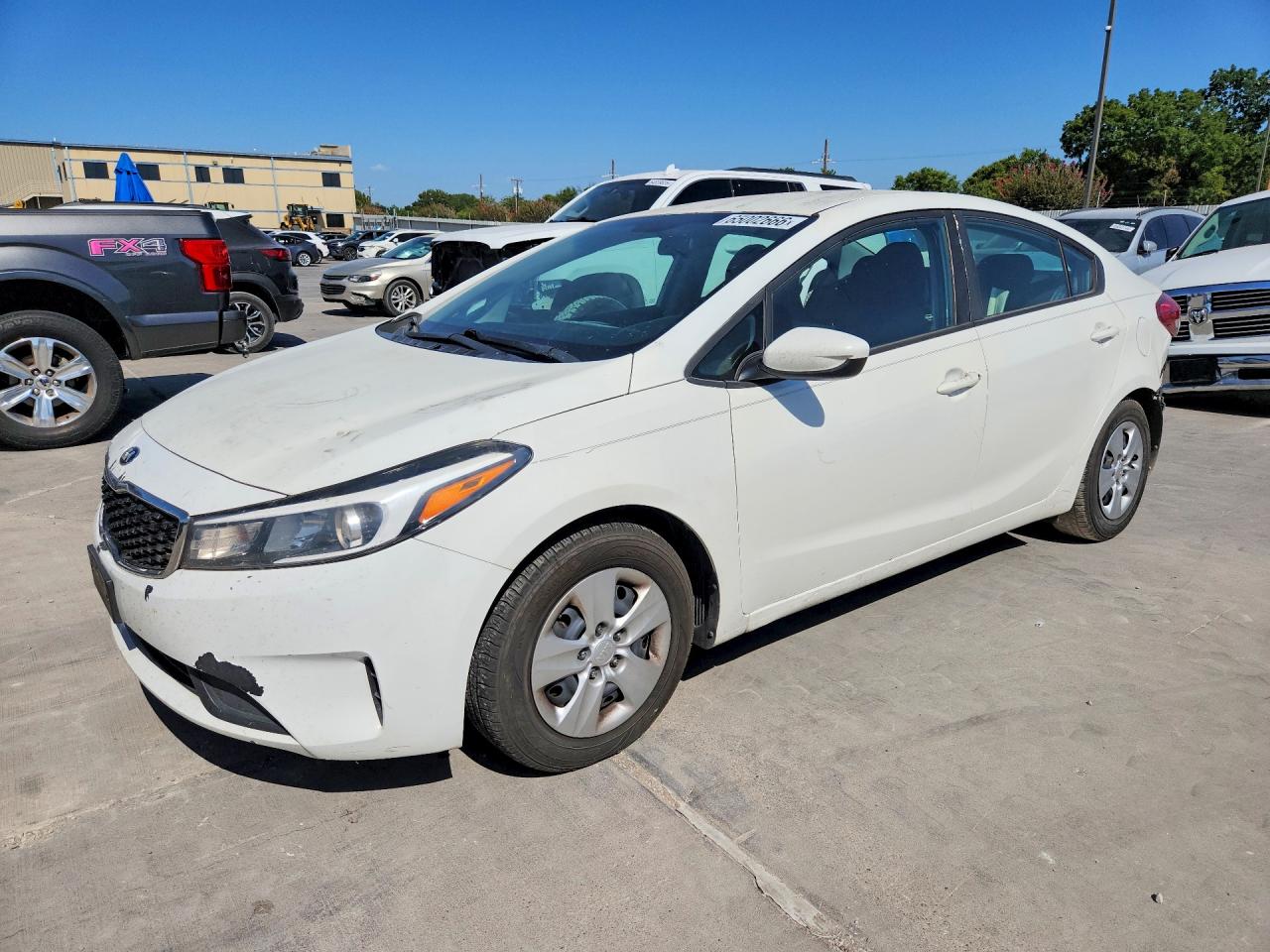2017 Kia Forte Lx White vin: 3KPFK4A72HE066074