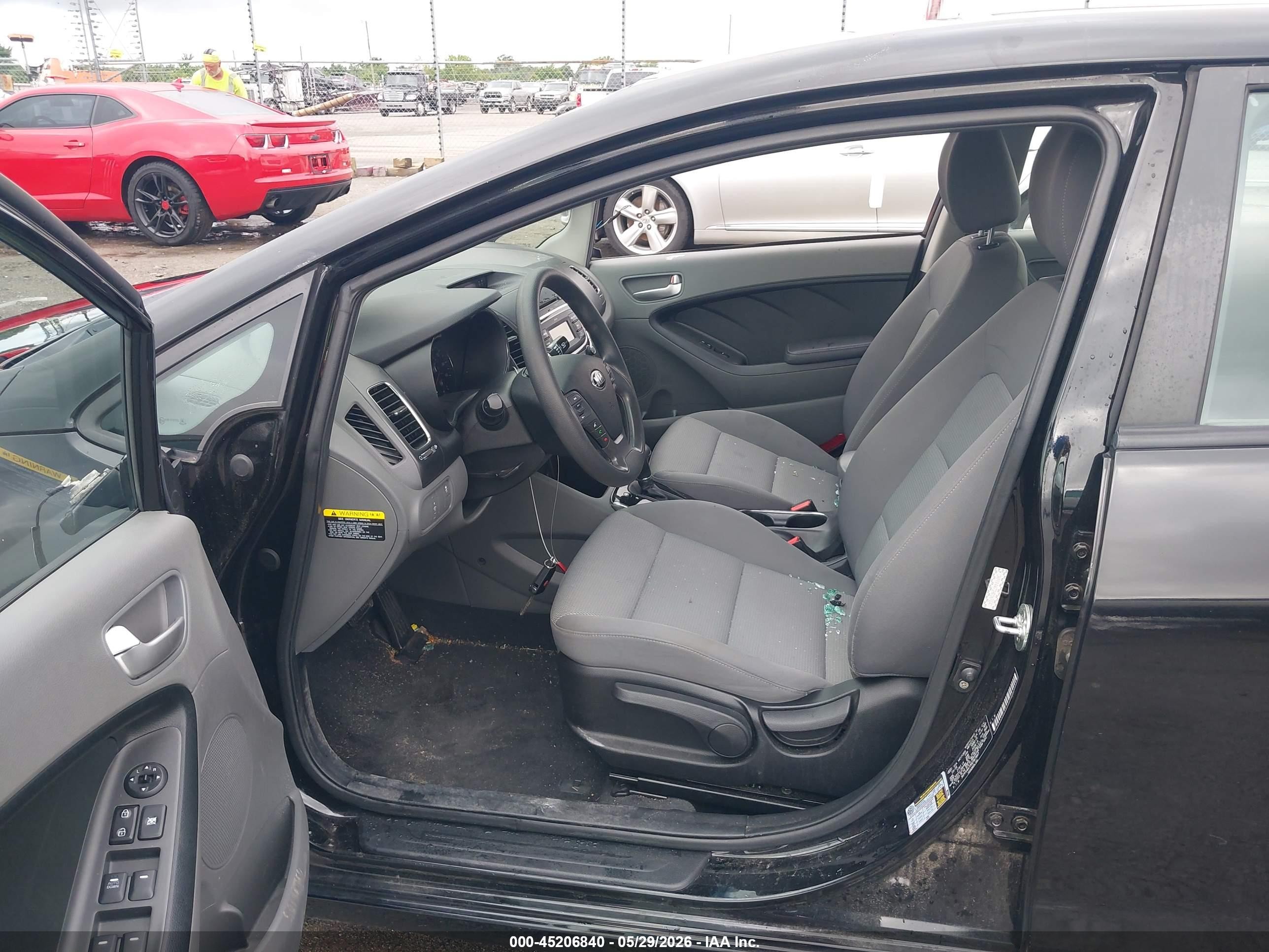 2017 Kia Forte Lx Black vin: 3KPFK4A73HE067847