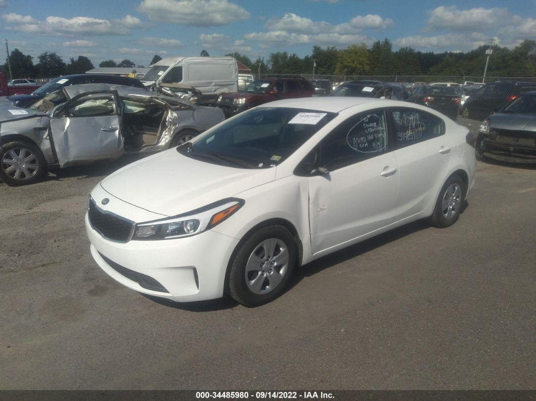 2018 Kia Forte Lx White vin: 3KPFK4A76JE283326