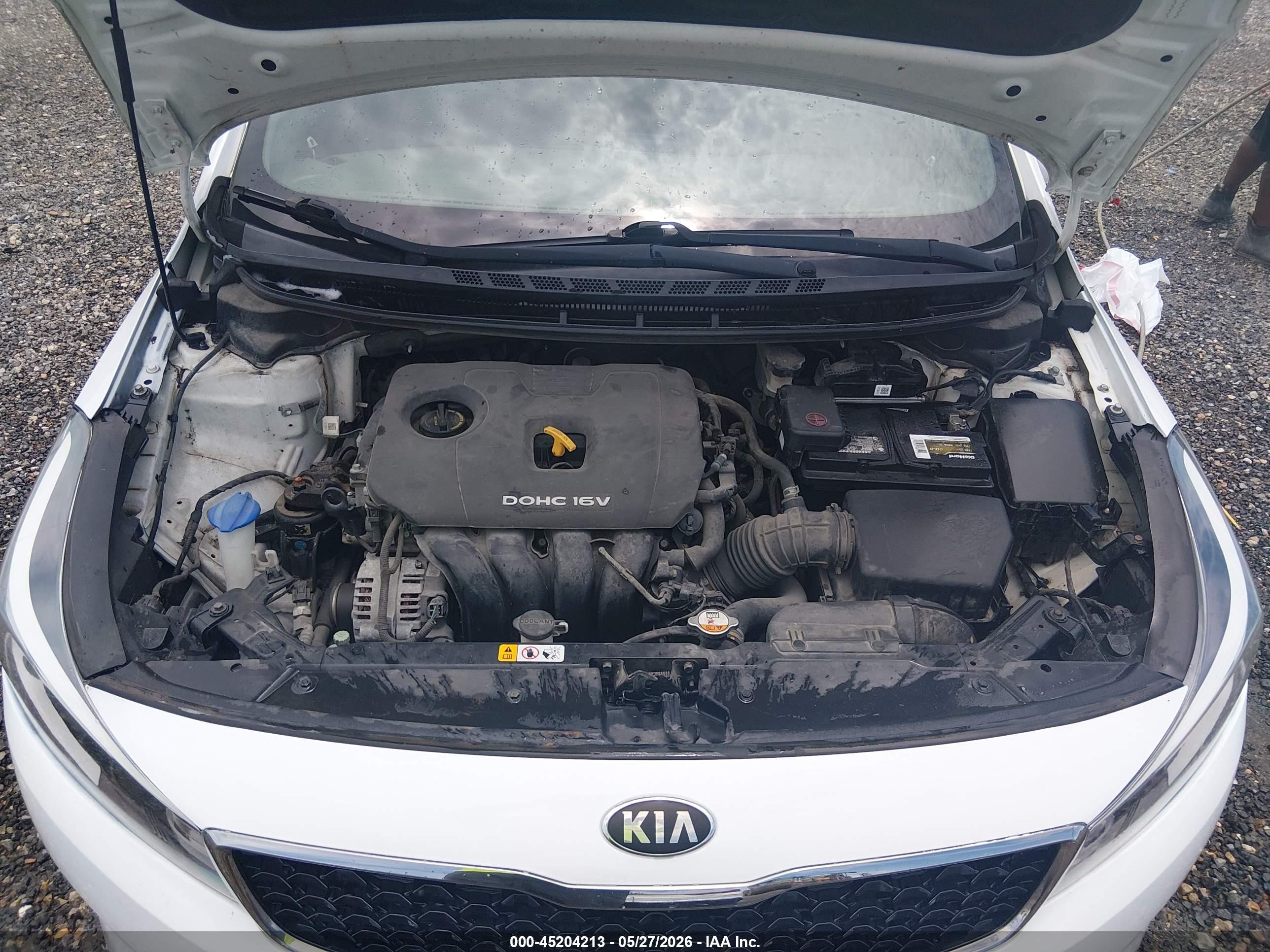2017 Kia Forte Lx White vin: 3KPFK4A7XHE043285