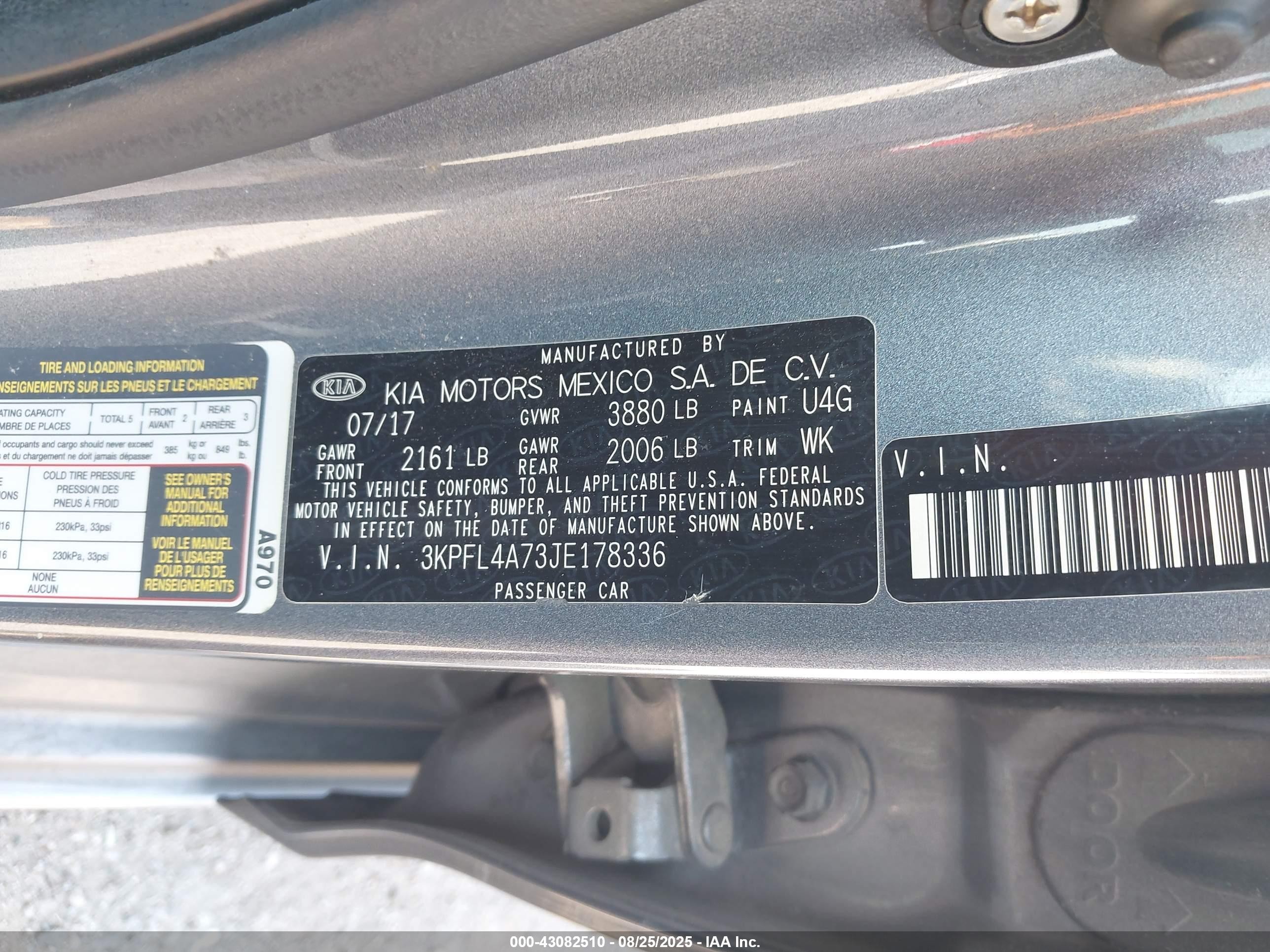 2018 Kia Forte S Серый vin: 3KPFL4A73JE178336