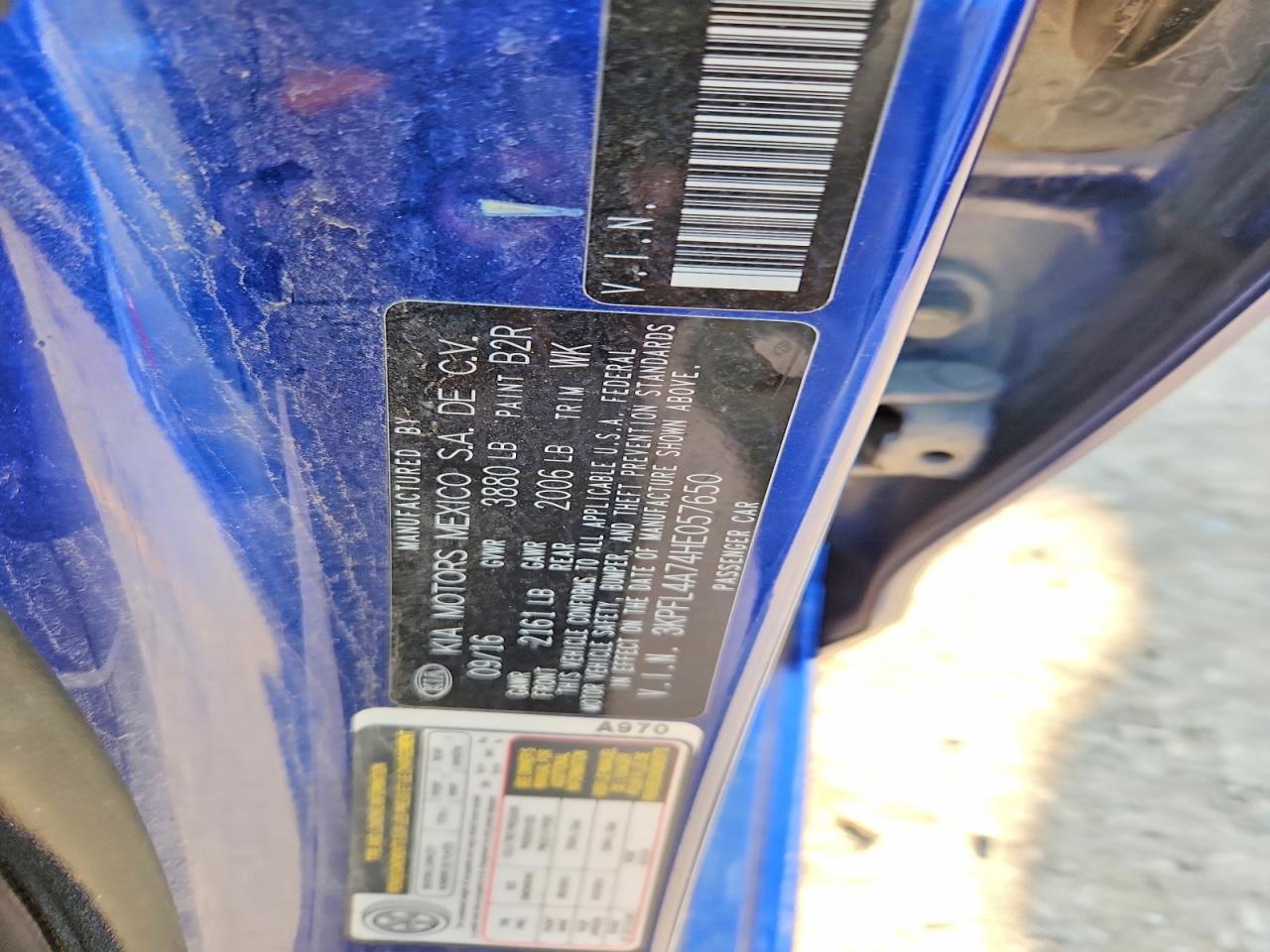 2017 Kia Forte S Blue vin: 3KPFL4A74HE057650