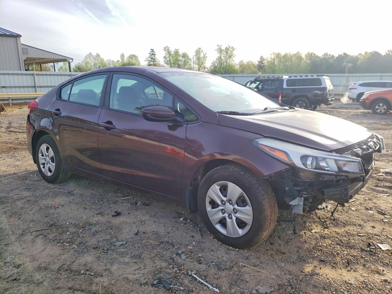 2017 Kia Forte Lx Burgundy vin: 3KPFL4A74HE109505