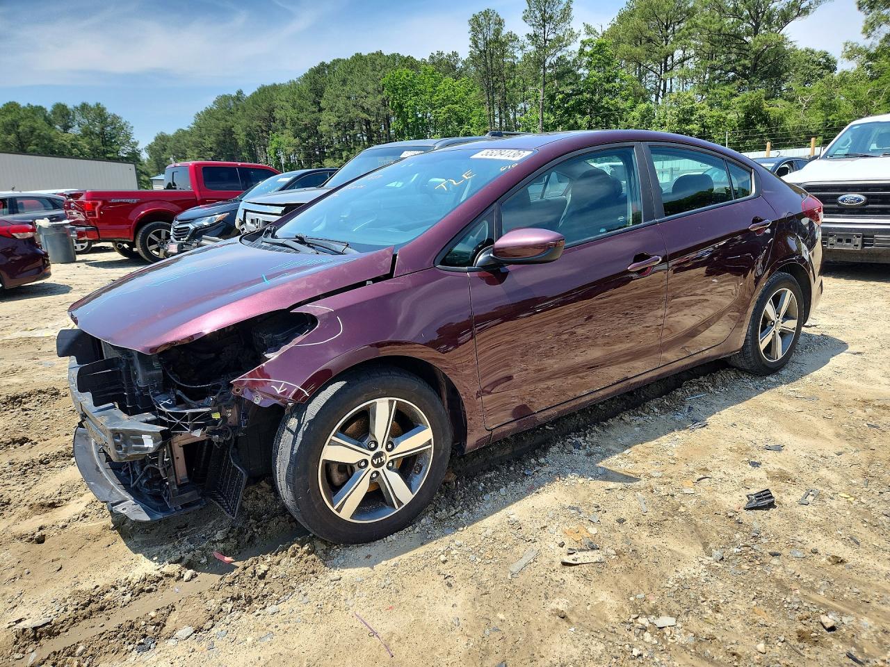 2018 Kia Forte Lx Burgundy vin: 3KPFL4A74JE196652