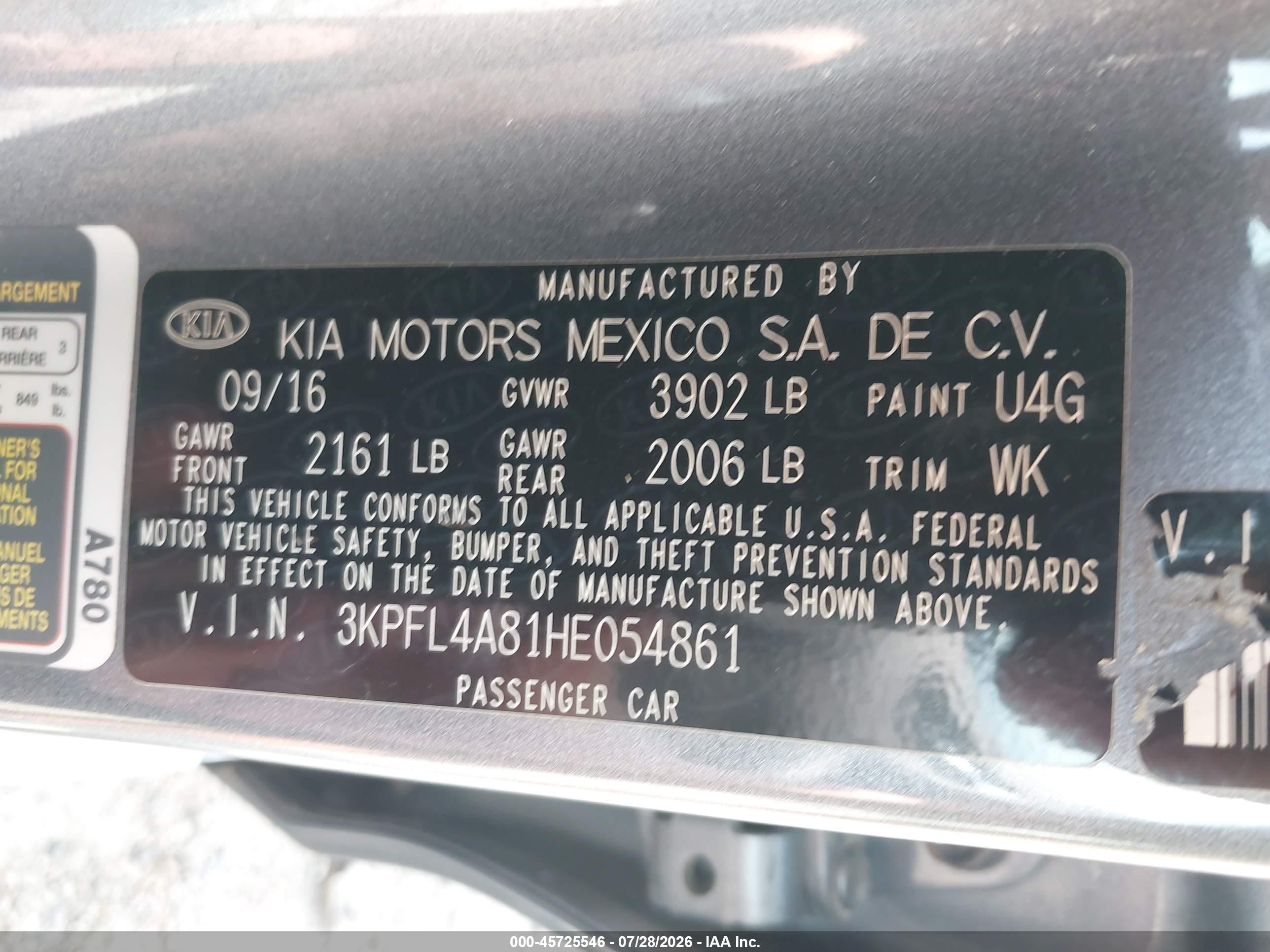 2017 Kia Forte Ex Silver vin: 3KPFL4A81HE054861