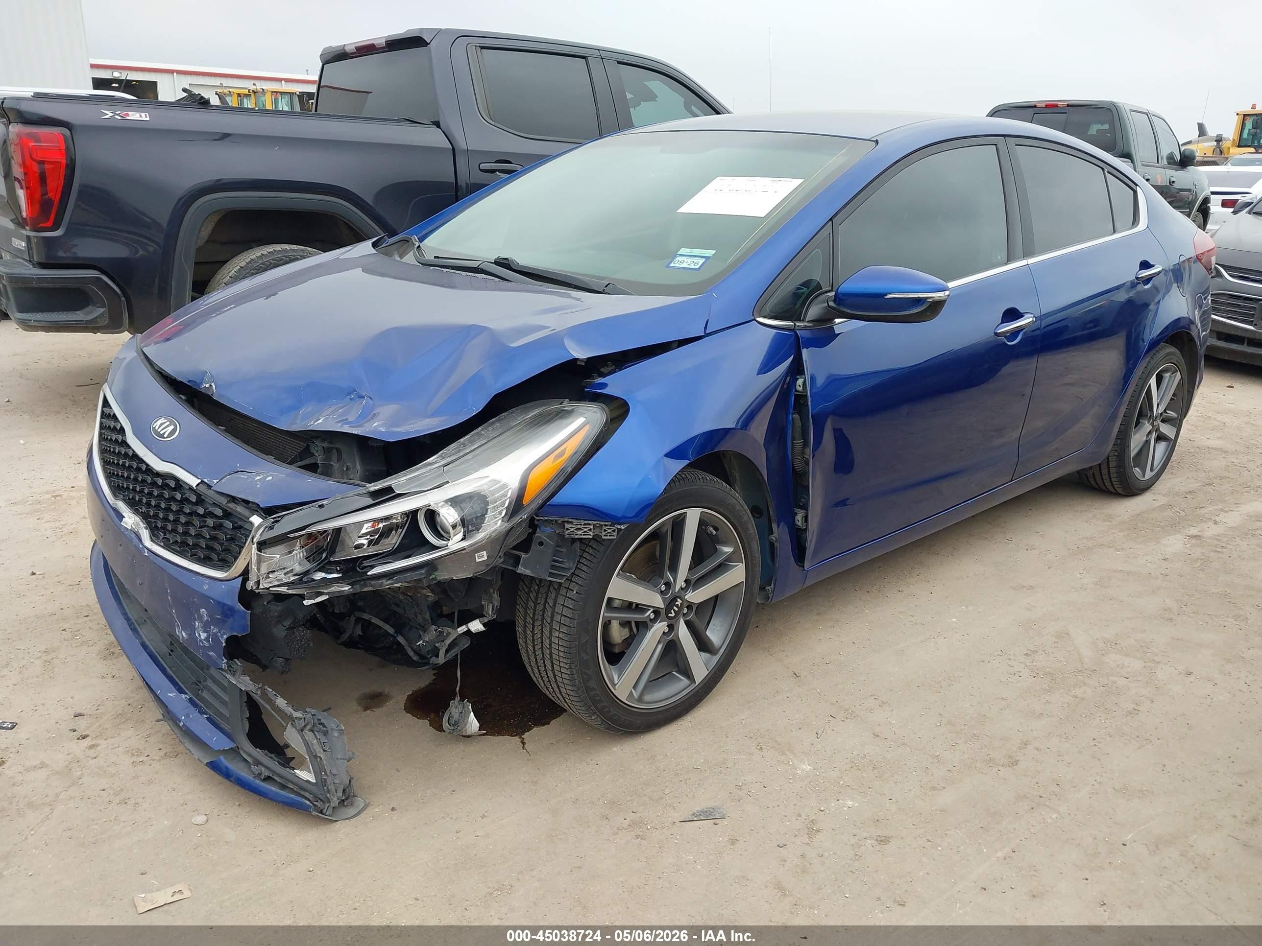 2017 Kia Forte Ex Blue vin: 3KPFL4A84HE038959