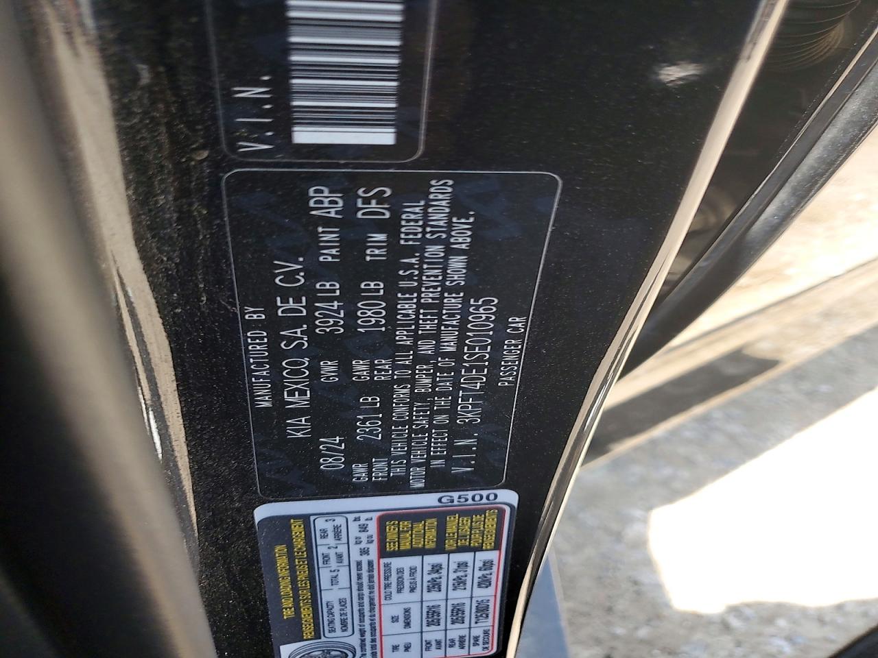 2025 Kia K4 Lxs Black vin: 3KPFT4DE1SE010965