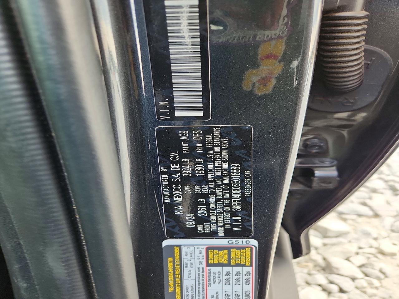 2025 Kia K4 Ex Charcoal vin: 3KPFU4DE0SE018889