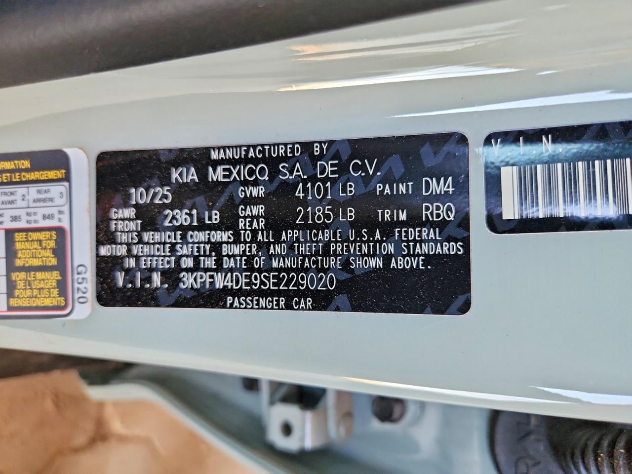 2025 Kia K4 Gt Line Gray vin: 3KPFW4DE9SE229020