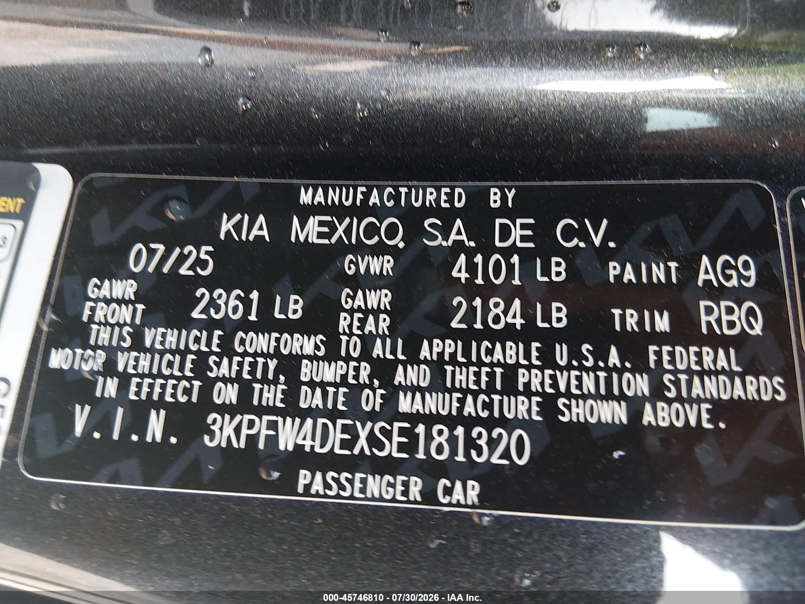 2025 Kia K4 Gt-line Gray vin: 3KPFW4DEXSE181320
