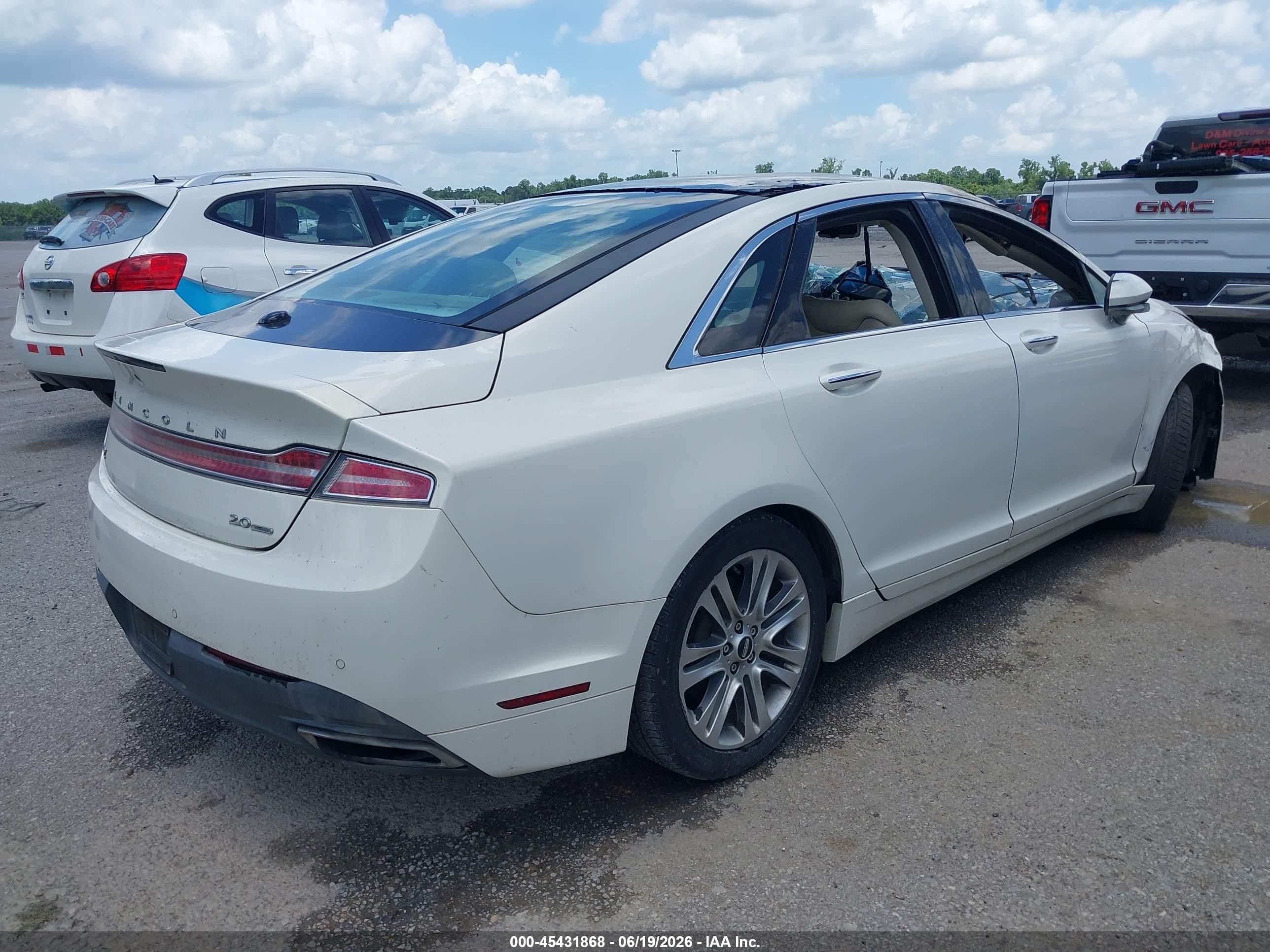 2013 Lincoln Mkz   Белый vin: 3LN6L2G90DR804401