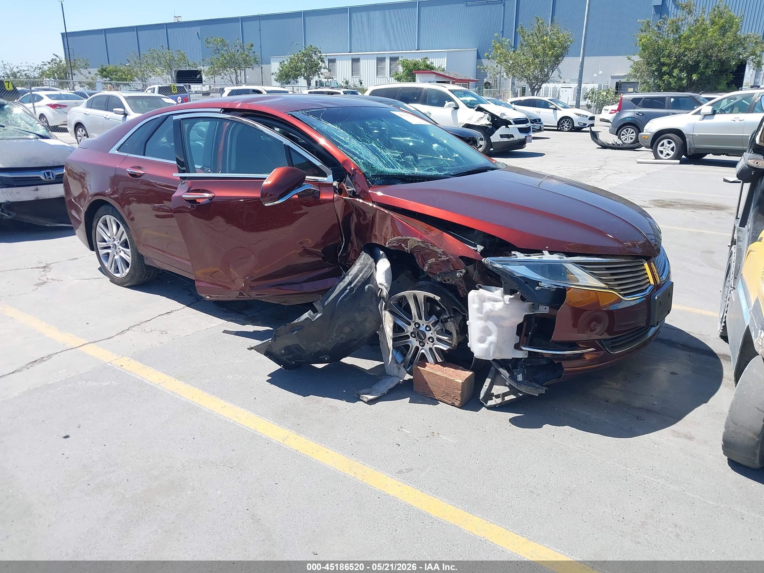 2015 Lincoln Mkz   Red vin: 3LN6L2G90FR604542
