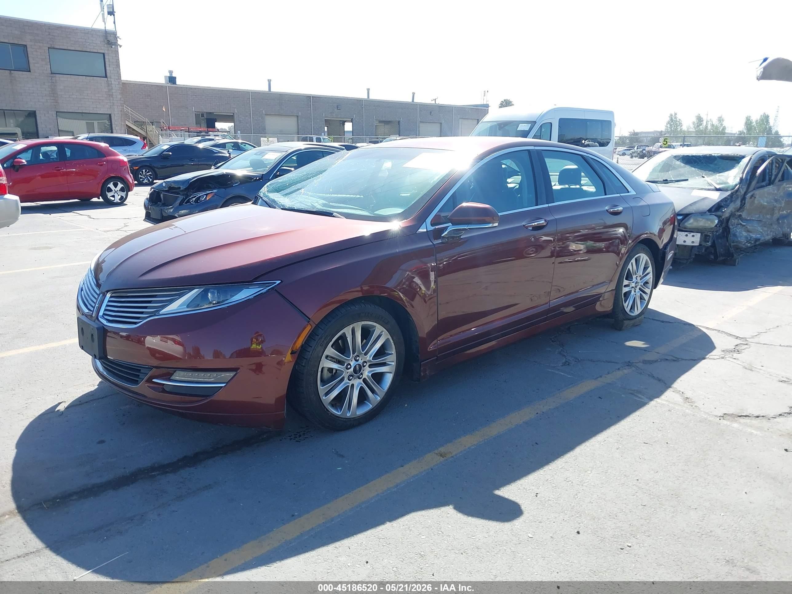 2015 Lincoln Mkz   Red vin: 3LN6L2G90FR604542