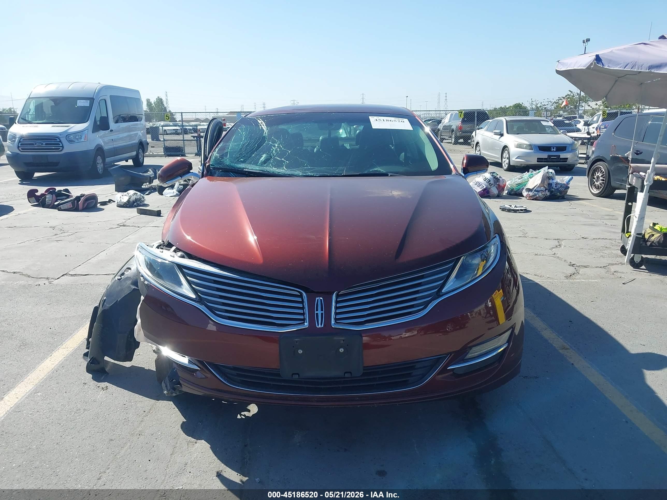 2015 Lincoln Mkz   Red vin: 3LN6L2G90FR604542