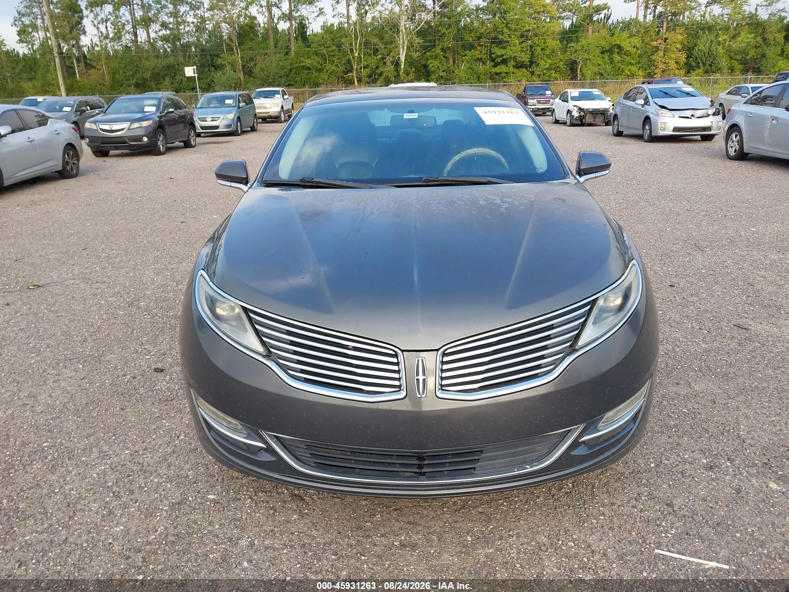 2015 Lincoln Mkz   Серый vin: 3LN6L2G90FR611961