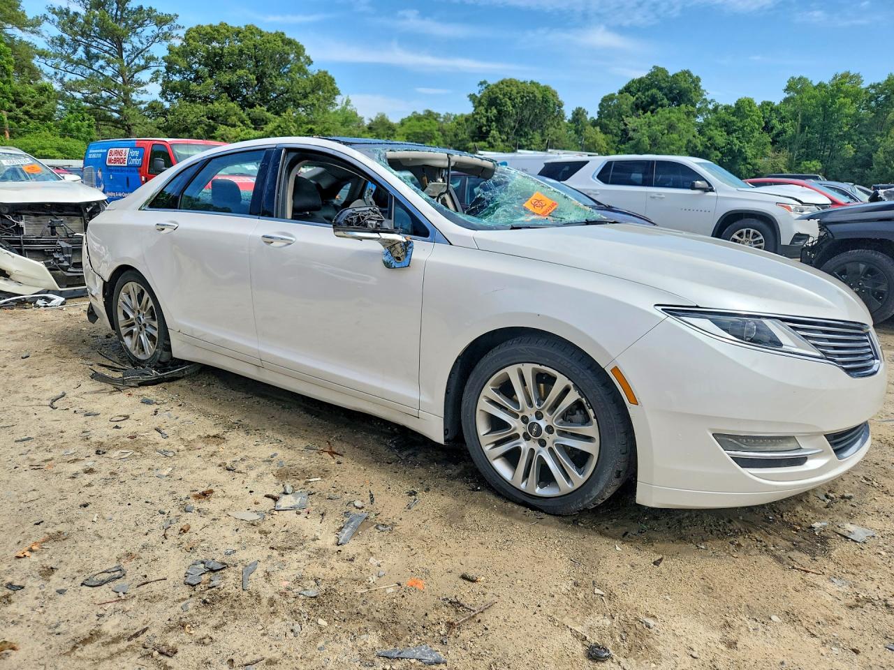 2013 Lincoln Mkz White vin: 3LN6L2G91DR815309