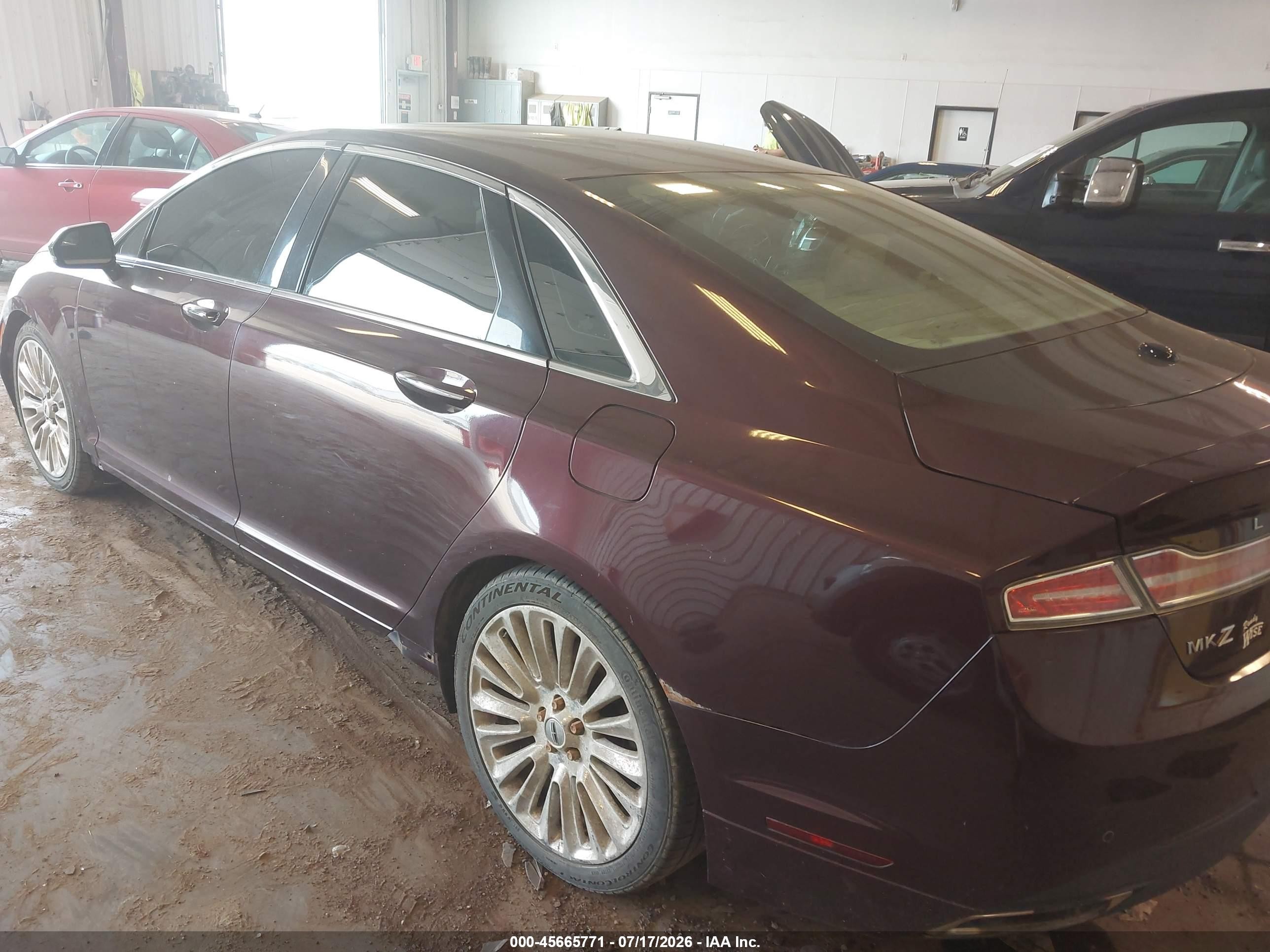 2013 Lincoln Mkz   Purple vin: 3LN6L2G91DR827556