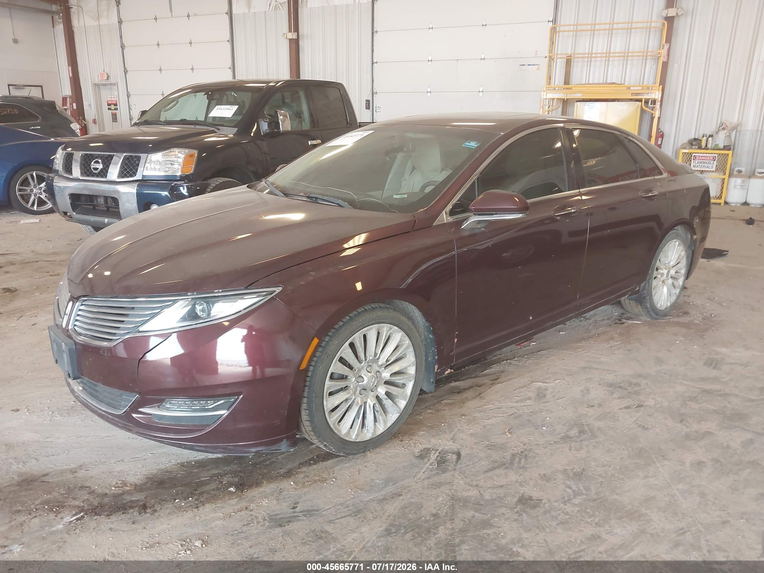2013 Lincoln Mkz   Purple vin: 3LN6L2G91DR827556