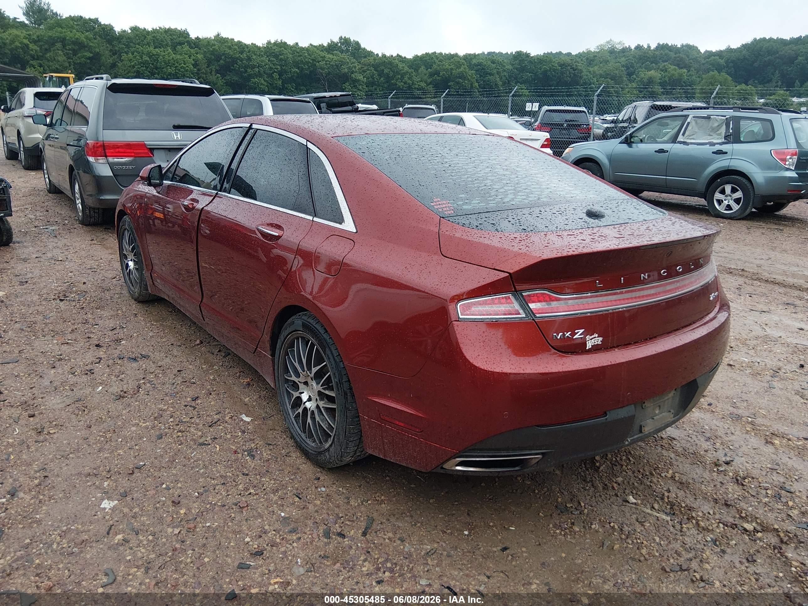 2014 Lincoln Mkz   Maroon vin: 3LN6L2G91ER801606