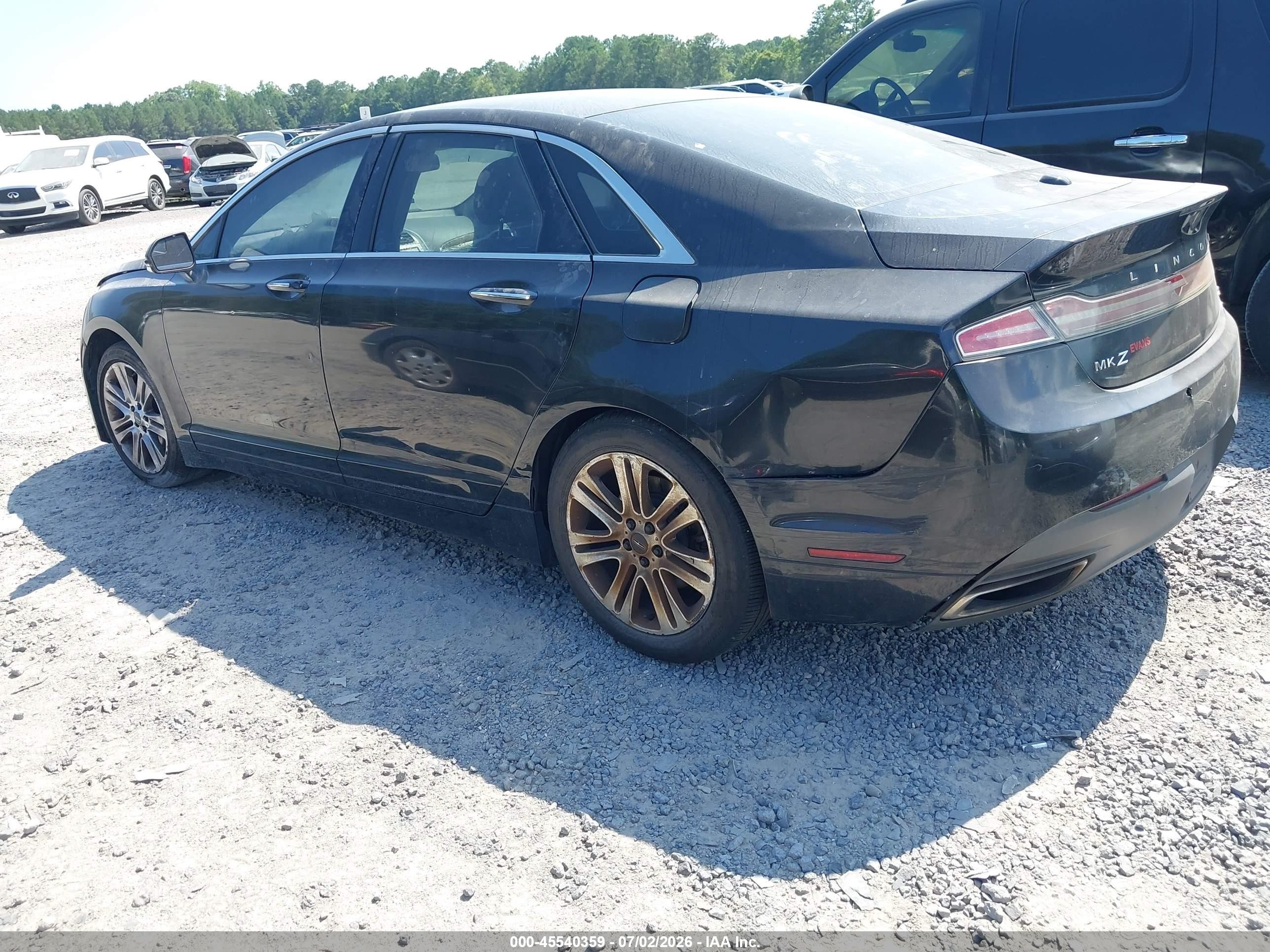 2014 Lincoln Mkz   Black vin: 3LN6L2G91ER833262