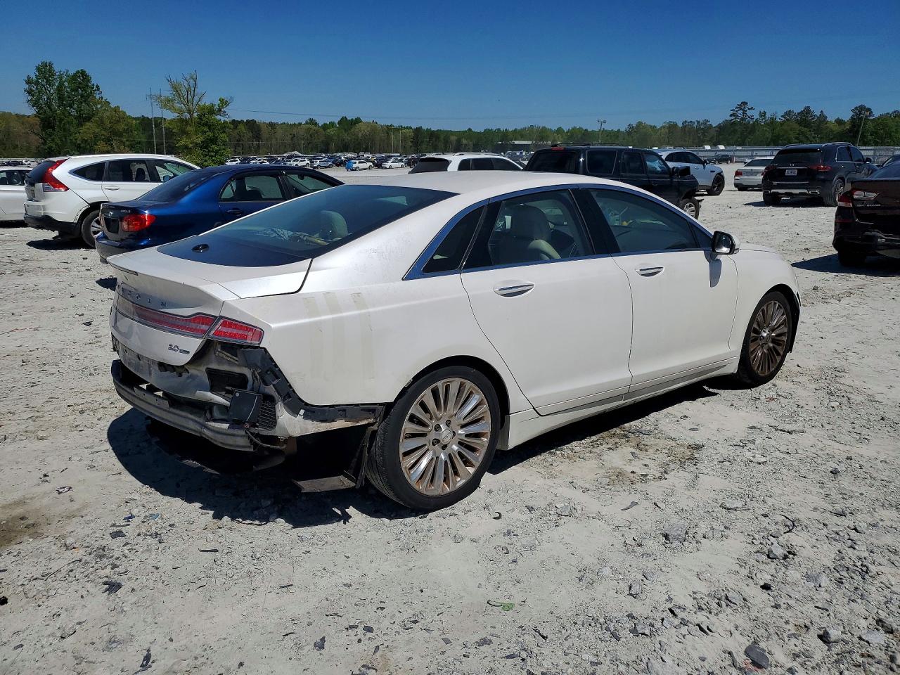 2016 Lincoln Mkz White vin: 3LN6L2G91GR621285
