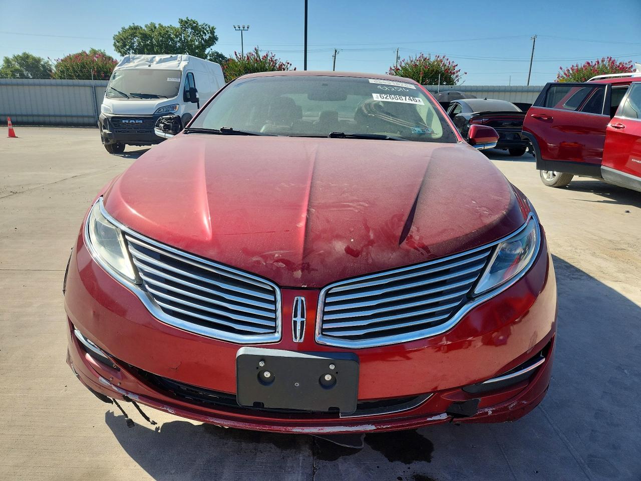 2013 Lincoln Mkz Red vin: 3LN6L2G92DR812516