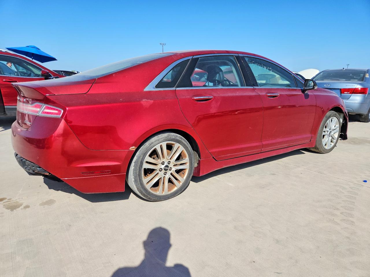 2013 Lincoln Mkz Red vin: 3LN6L2G92DR812516