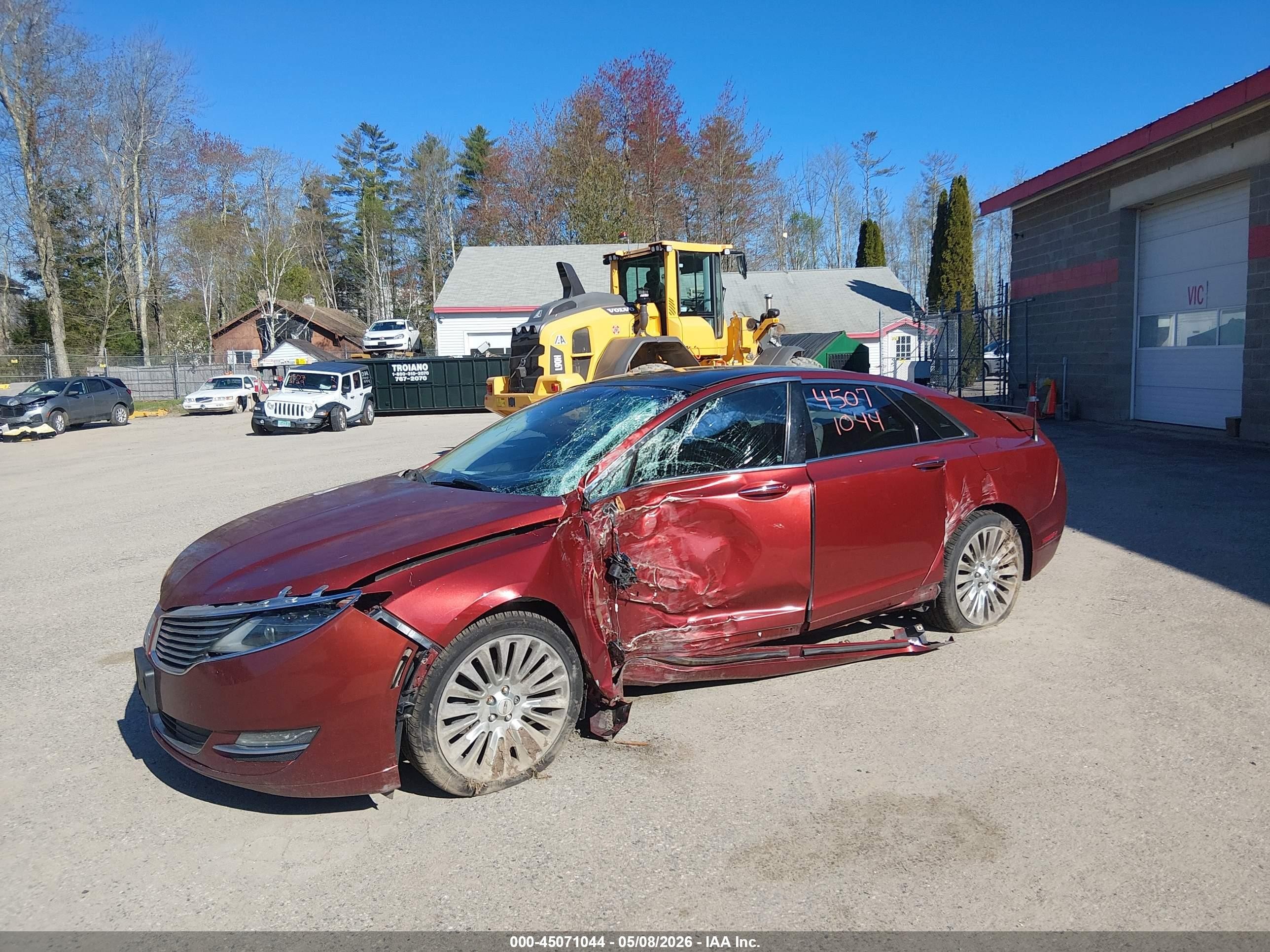 2014 Lincoln Mkz   Burgundy vin: 3LN6L2G92ER801291