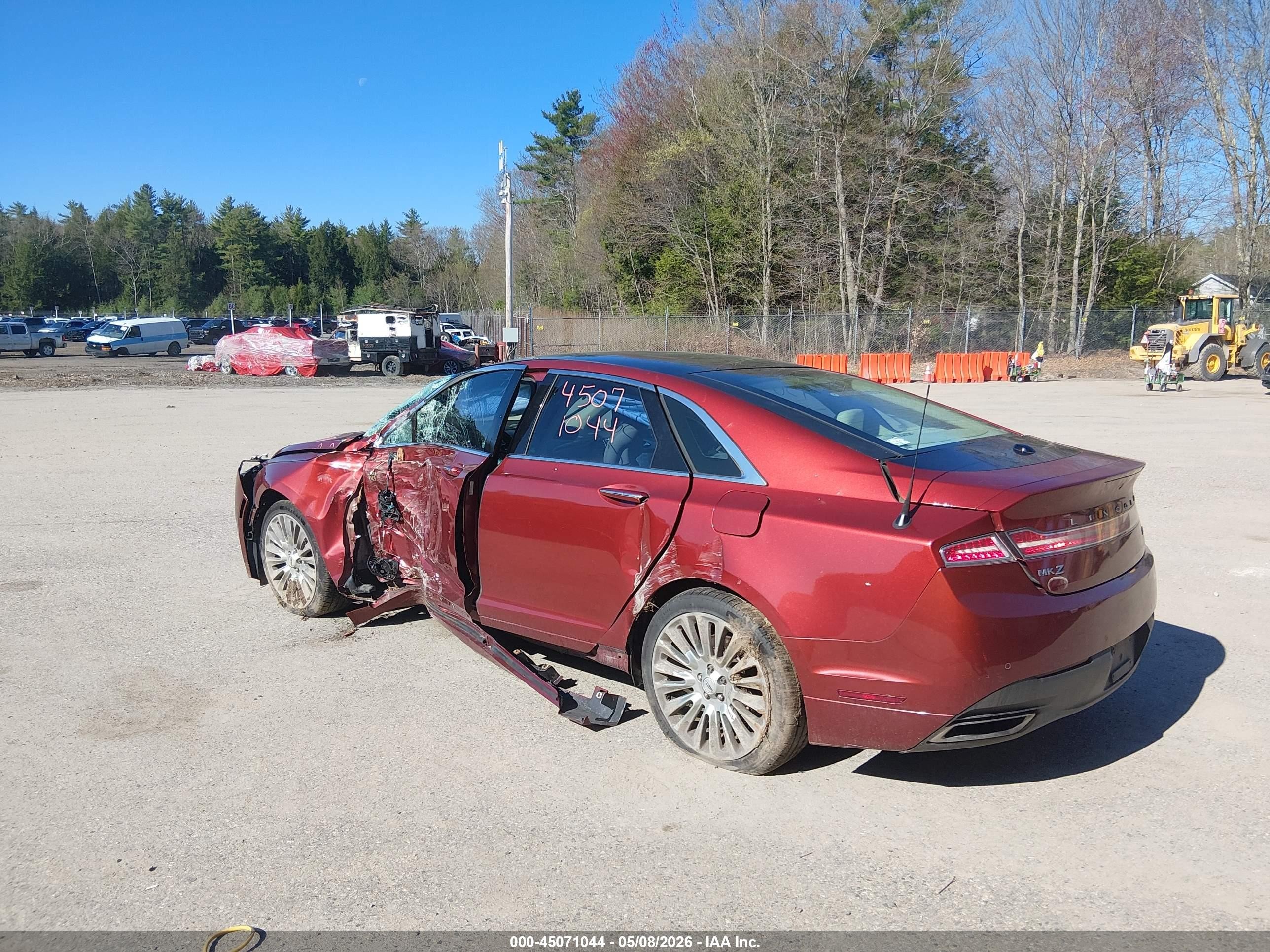 2014 Lincoln Mkz   Burgundy vin: 3LN6L2G92ER801291