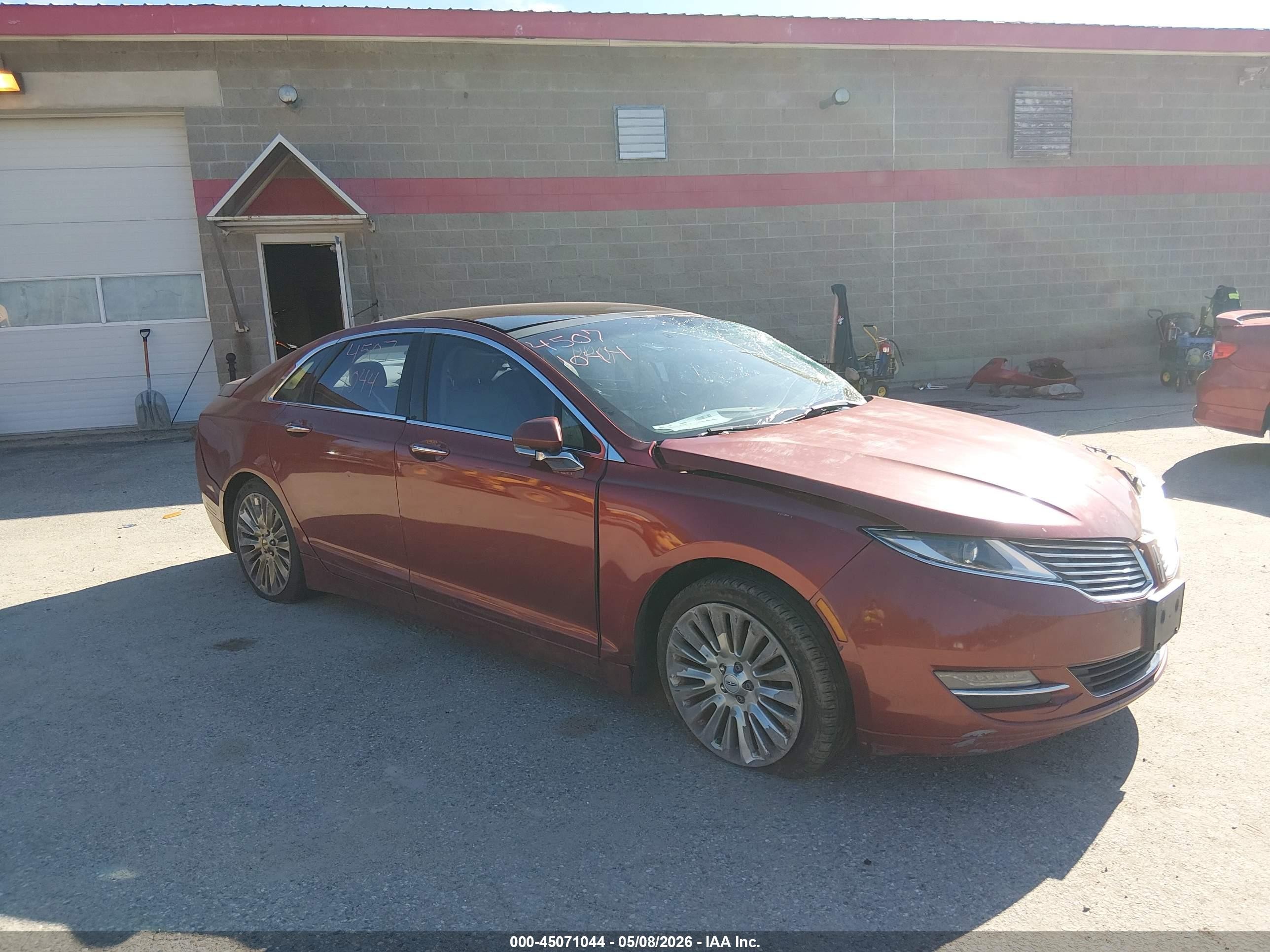 2014 Lincoln Mkz   Burgundy vin: 3LN6L2G92ER801291