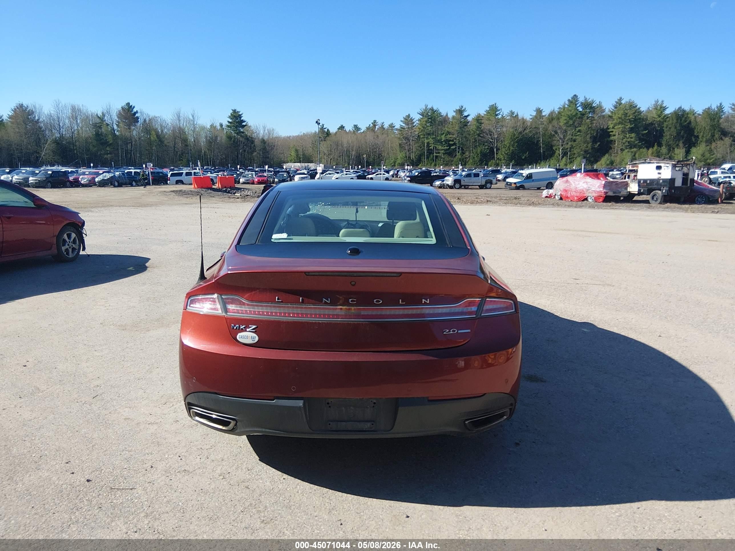 2014 Lincoln Mkz   Burgundy vin: 3LN6L2G92ER801291