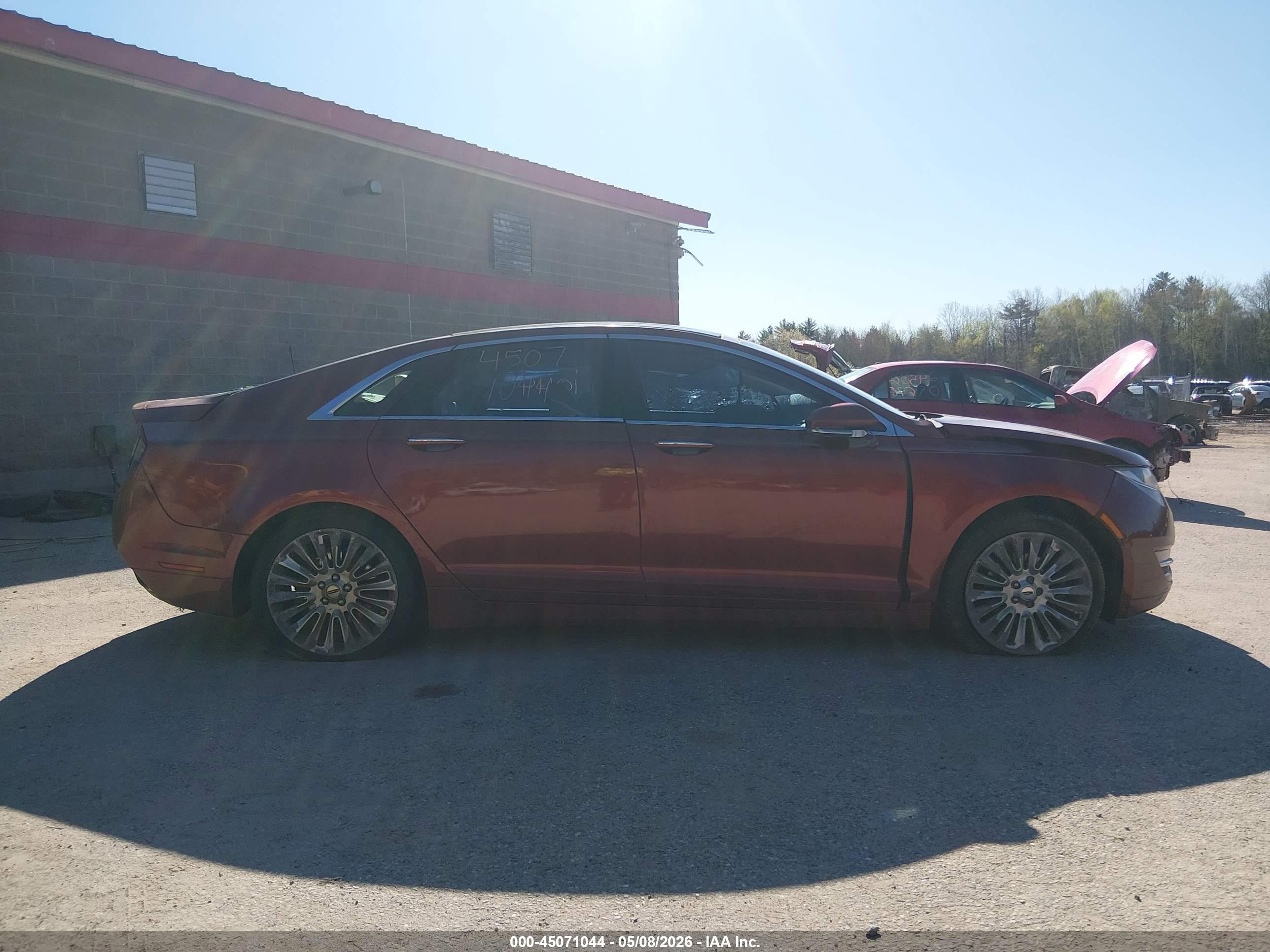 2014 Lincoln Mkz   Burgundy vin: 3LN6L2G92ER801291