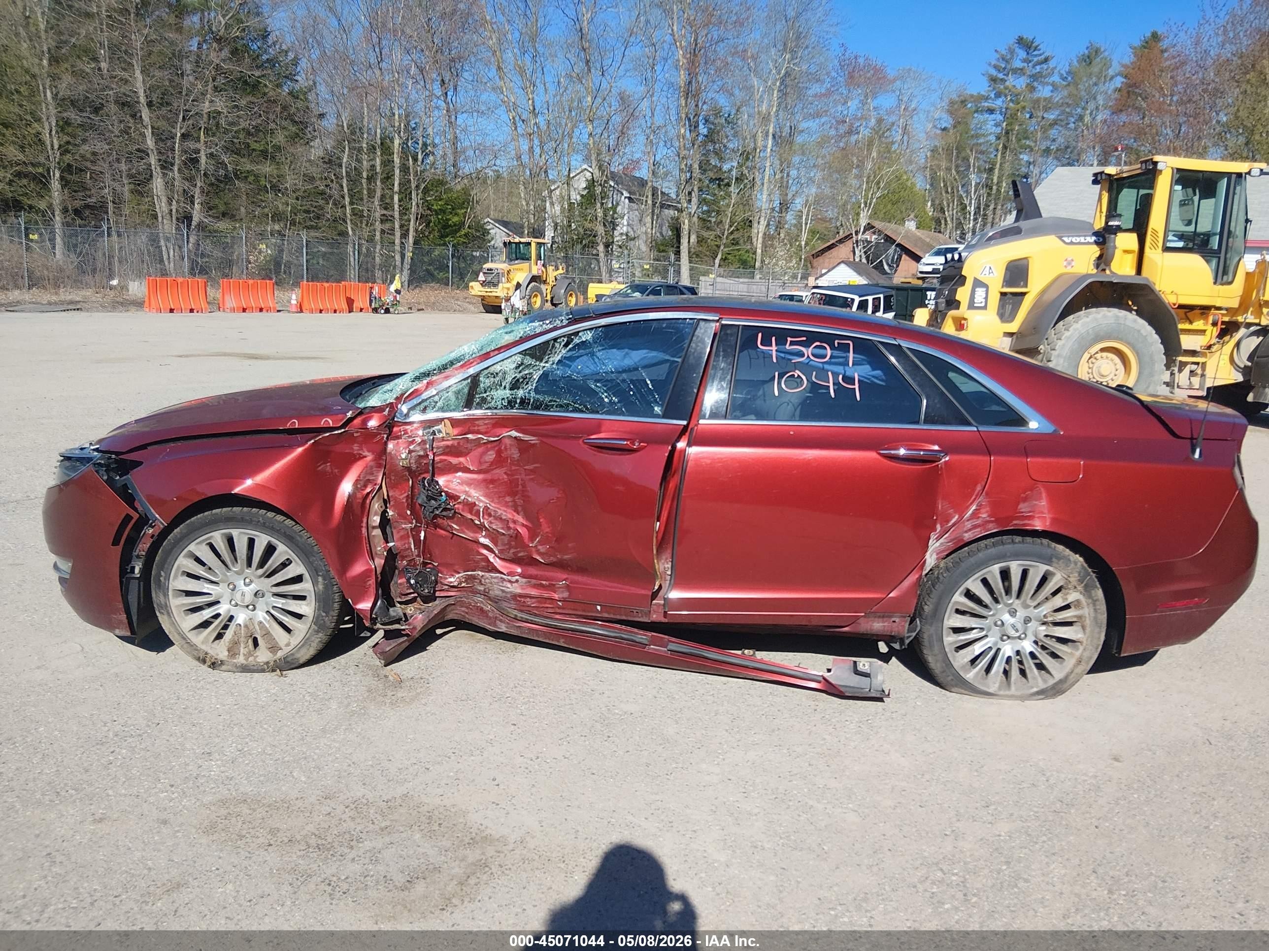 2014 Lincoln Mkz   Burgundy vin: 3LN6L2G92ER801291