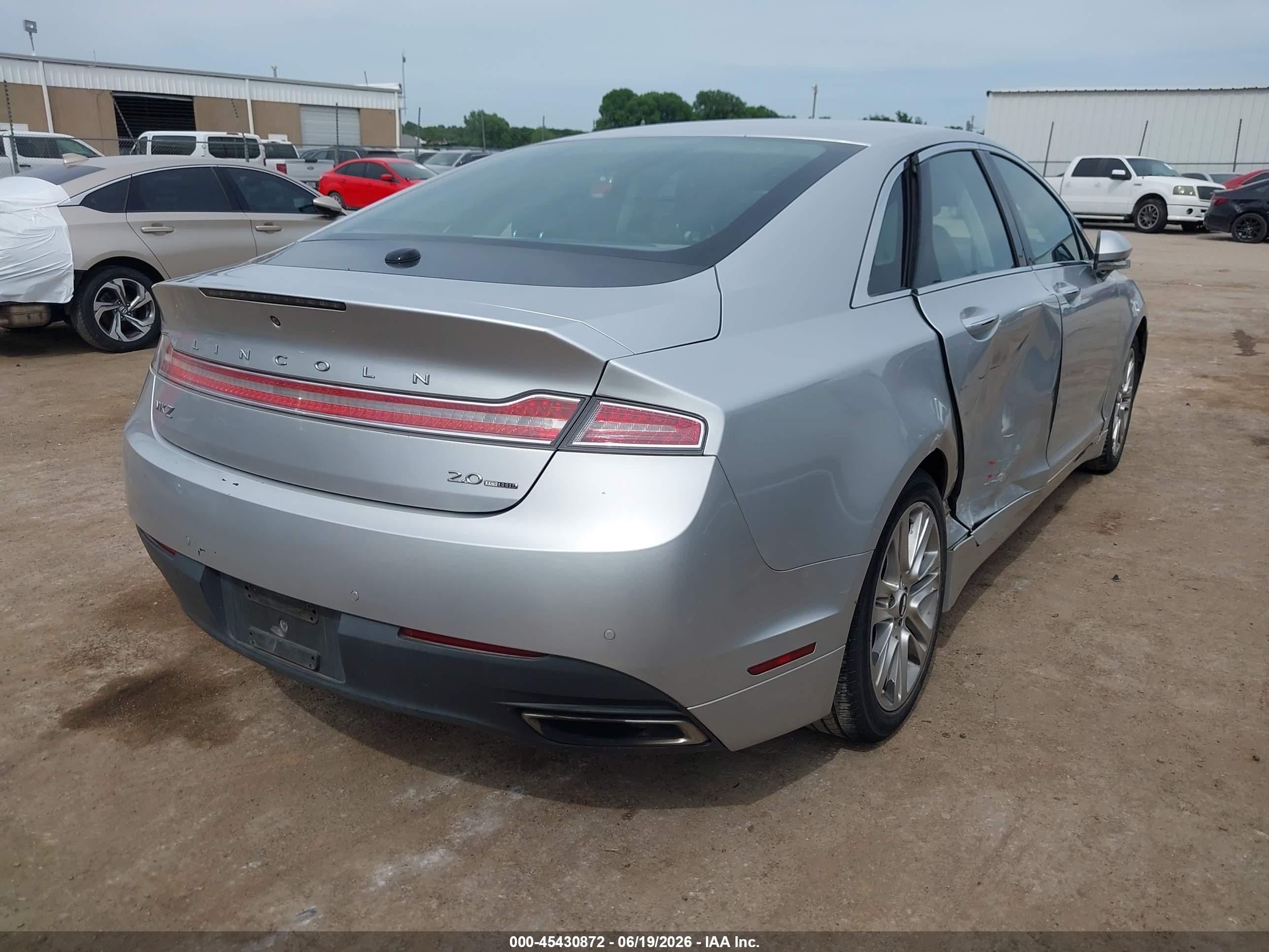 2014 Lincoln Mkz   Silver vin: 3LN6L2G92ER810489