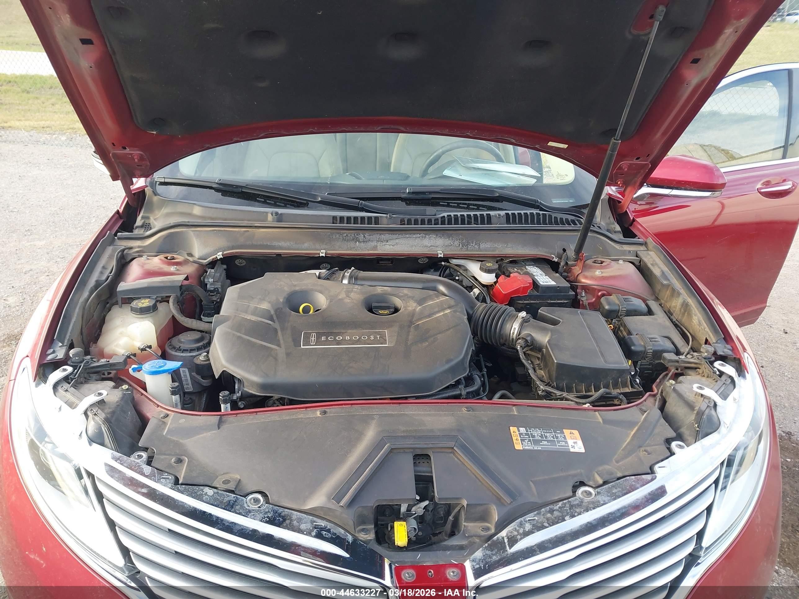 2014 Lincoln Mkz Red vin: 3LN6L2G92ER816308