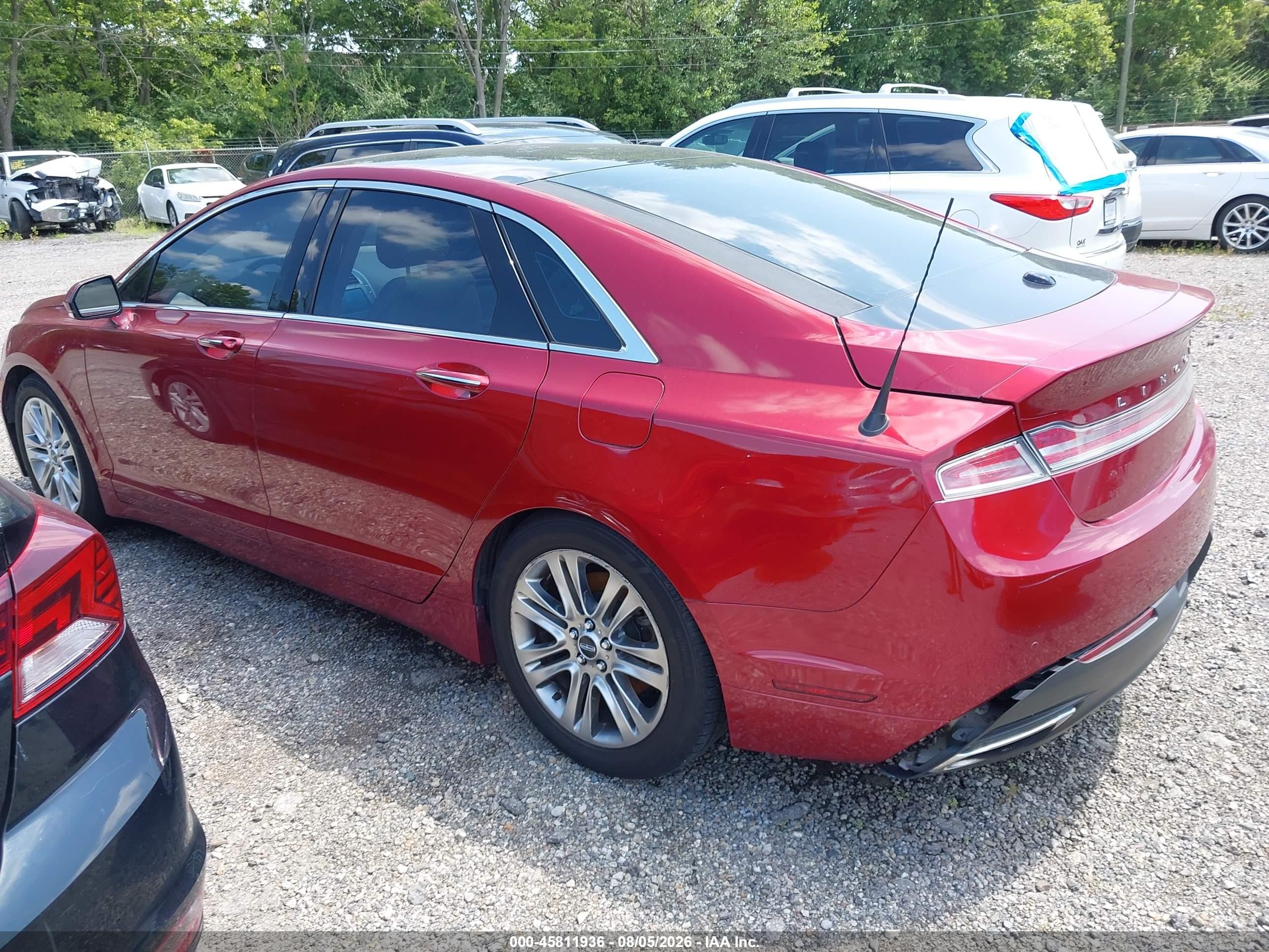 2014 Lincoln Mkz   Red vin: 3LN6L2G92ER835182