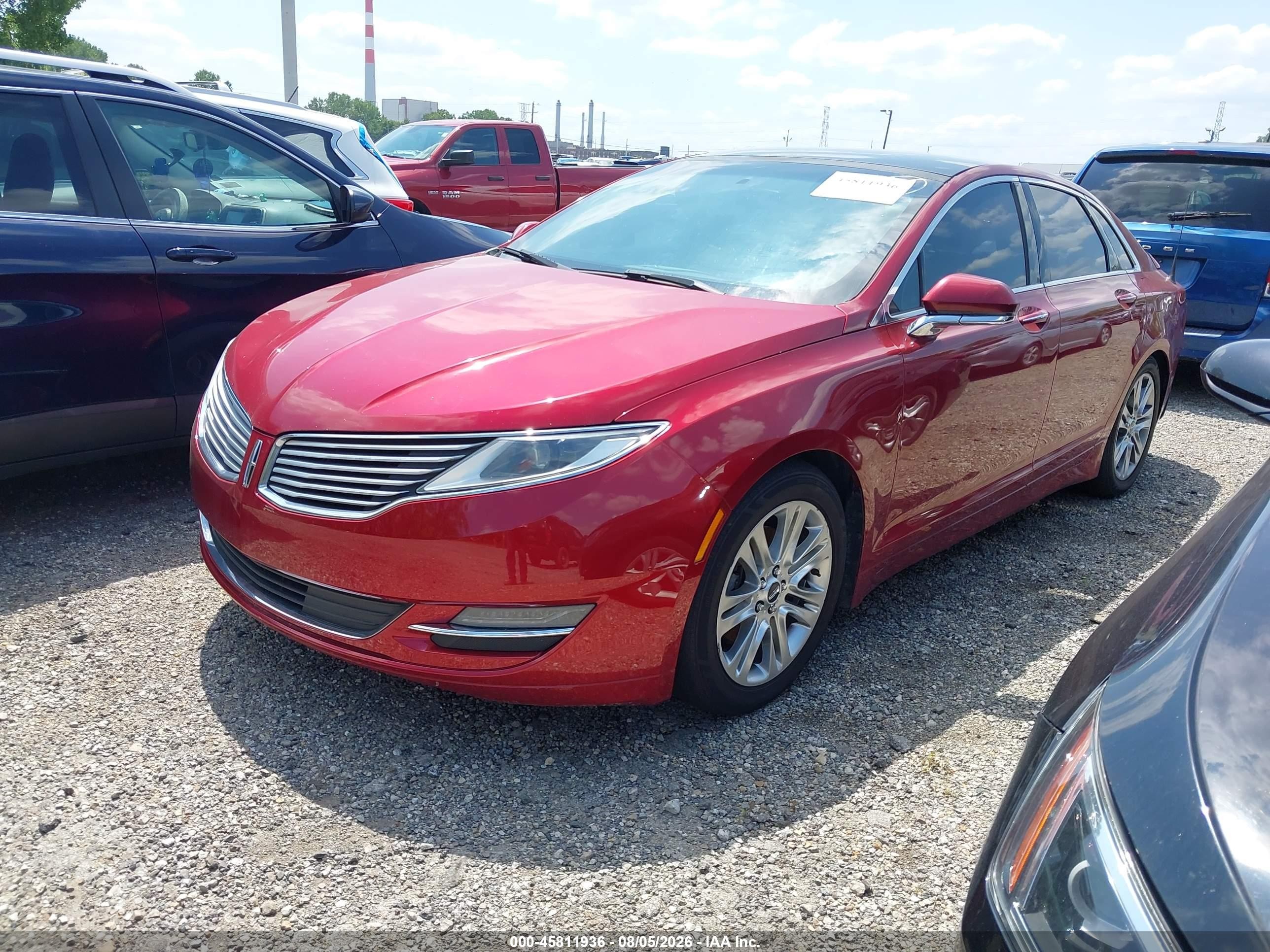 2014 Lincoln Mkz   Red vin: 3LN6L2G92ER835182