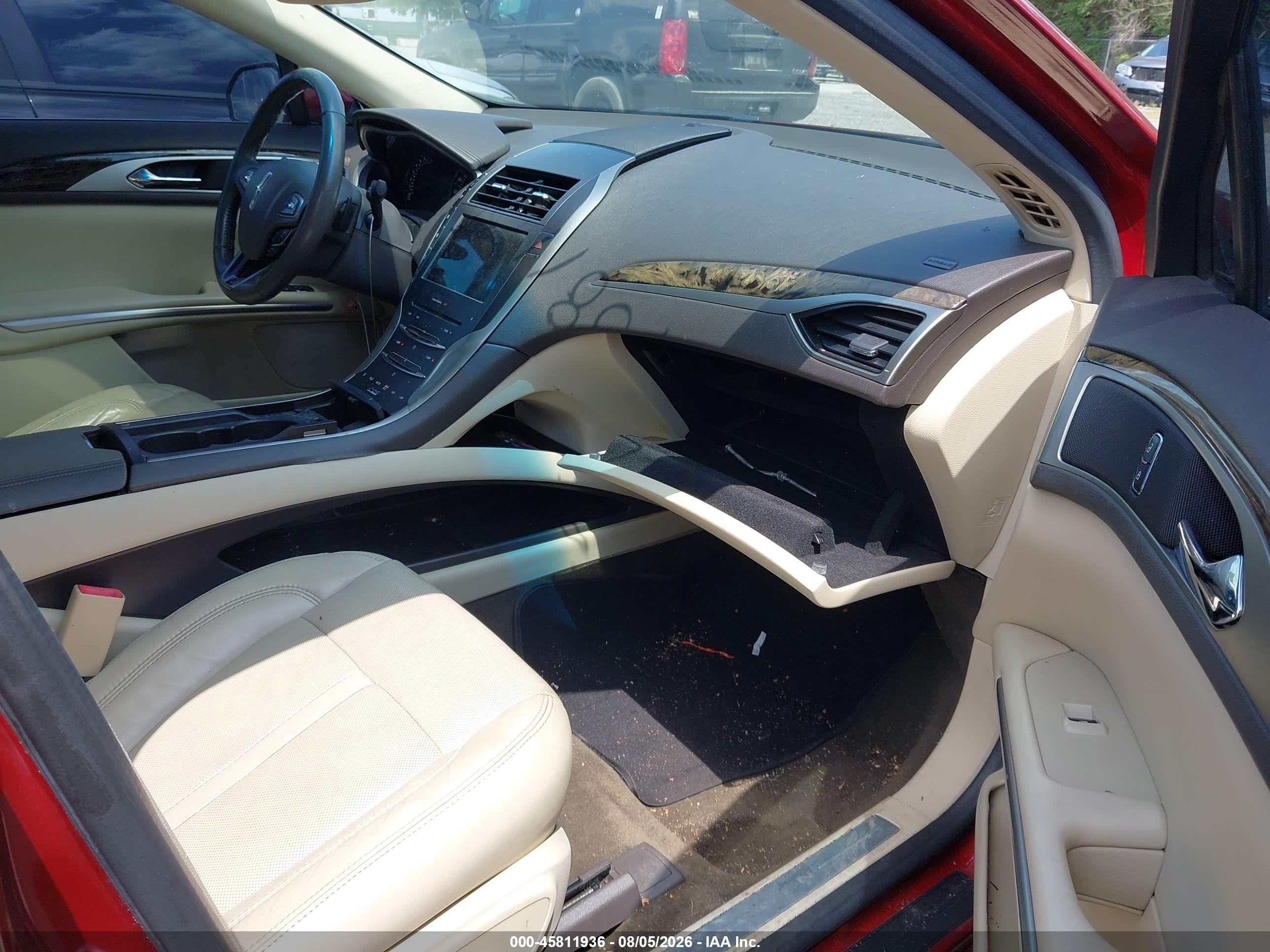 2014 Lincoln Mkz   Red vin: 3LN6L2G92ER835182