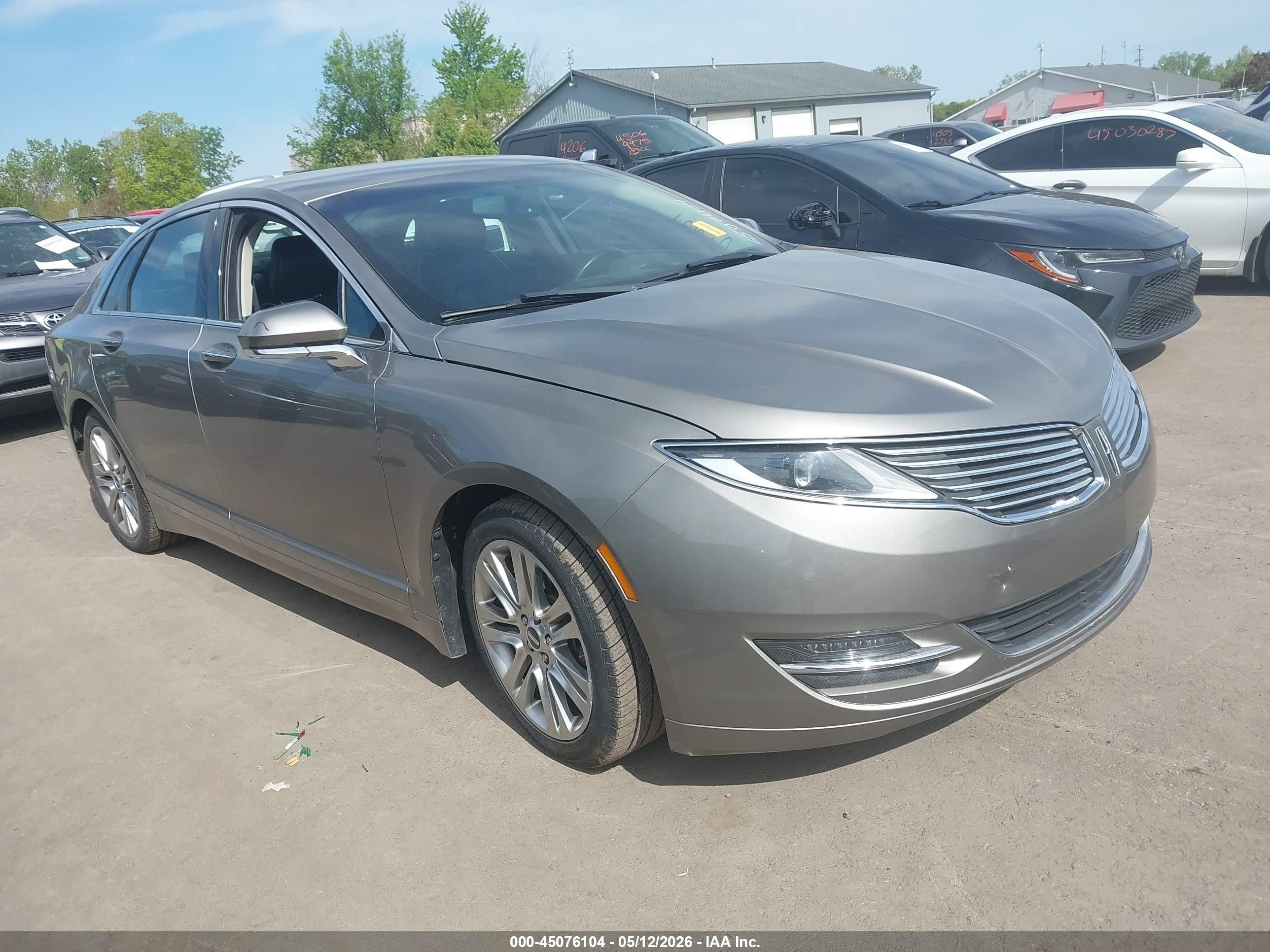 2015 Lincoln Mkz   Gray vin: 3LN6L2G92FR620418