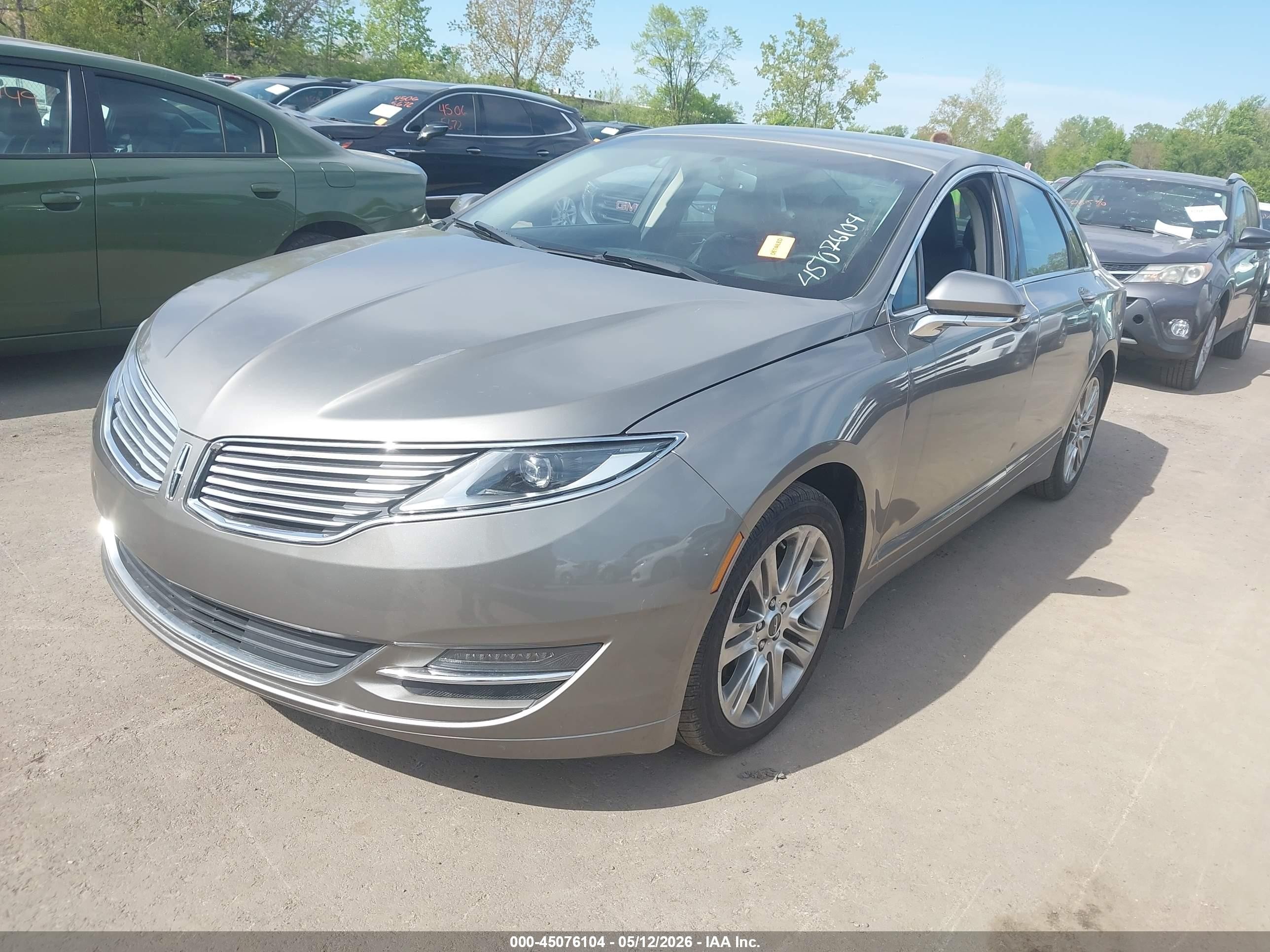 2015 Lincoln Mkz   Gray vin: 3LN6L2G92FR620418
