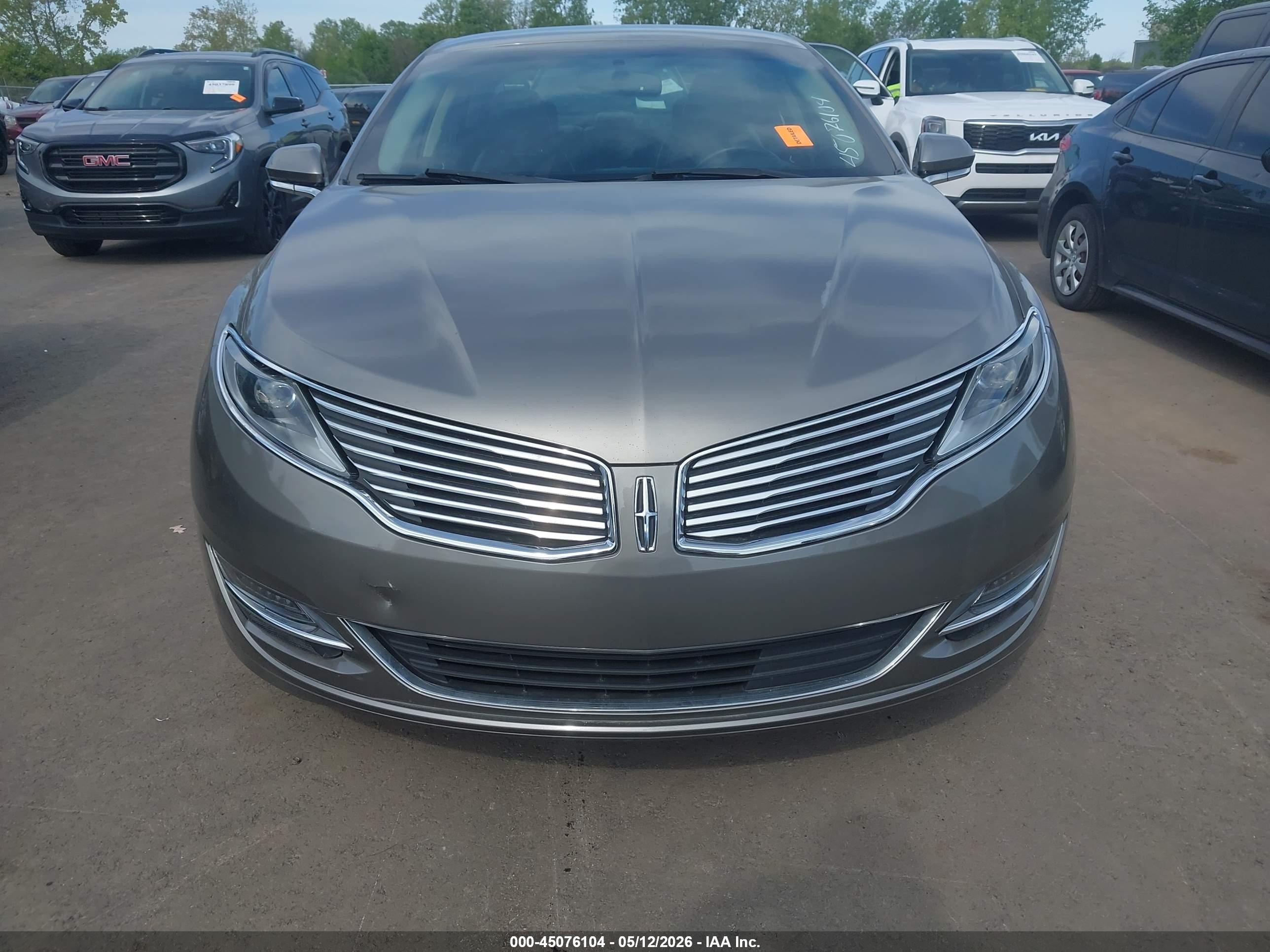 2015 Lincoln Mkz   Gray vin: 3LN6L2G92FR620418