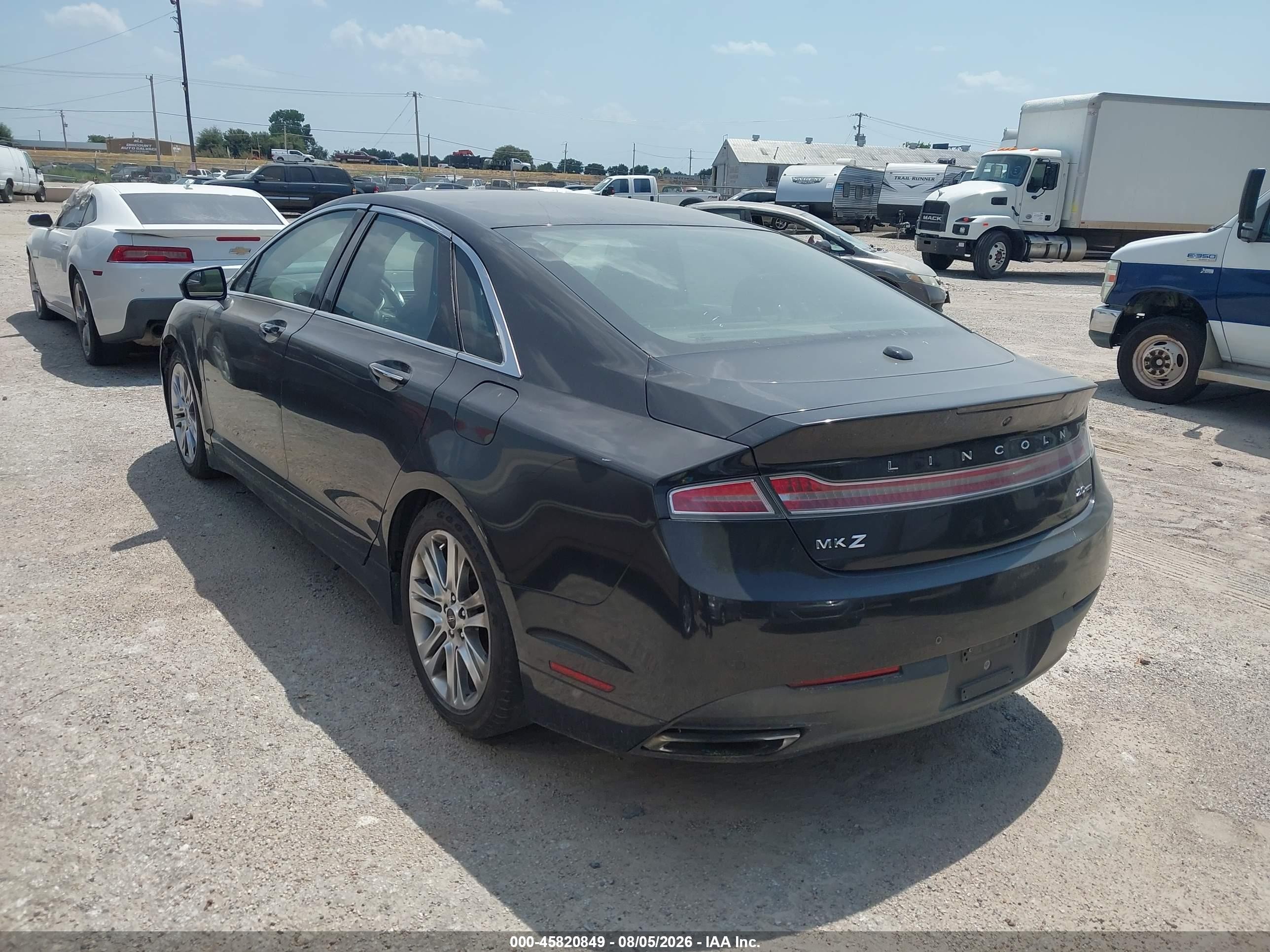 2013 Lincoln Mkz   Black vin: 3LN6L2G93DR802710