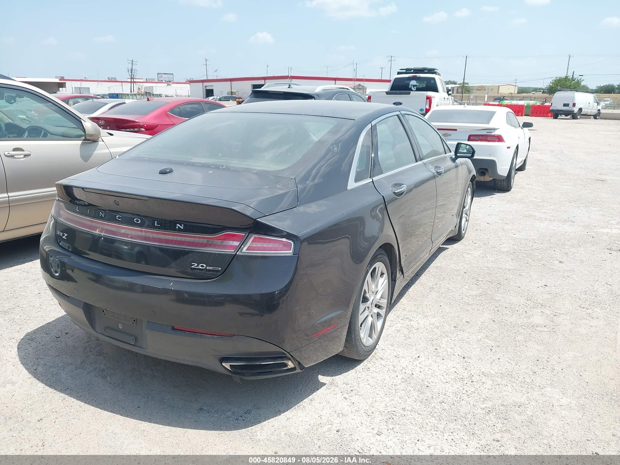 2013 Lincoln Mkz   Black vin: 3LN6L2G93DR802710