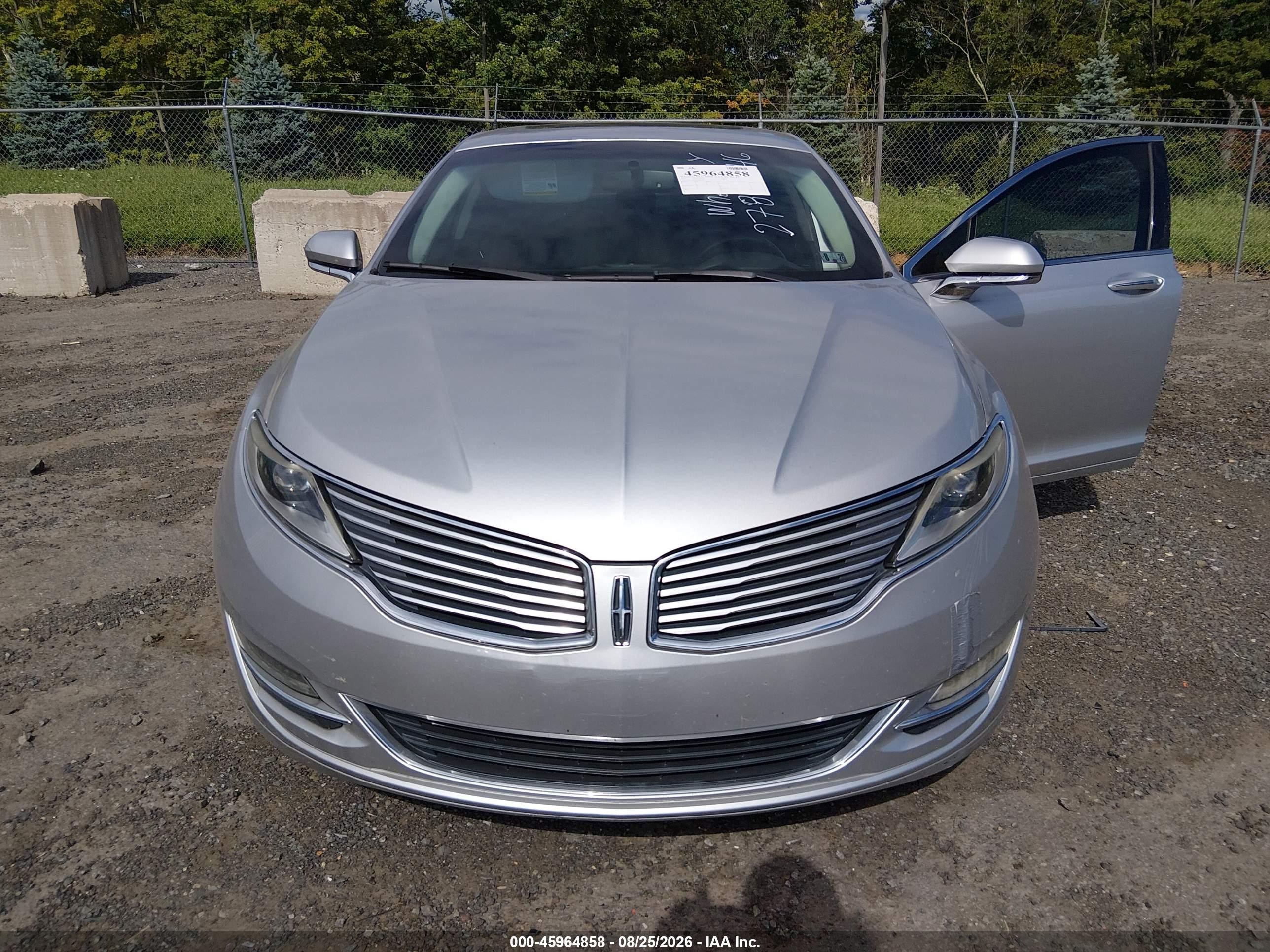 2013 Lincoln Mkz Silver vin: 3LN6L2G93DR807177