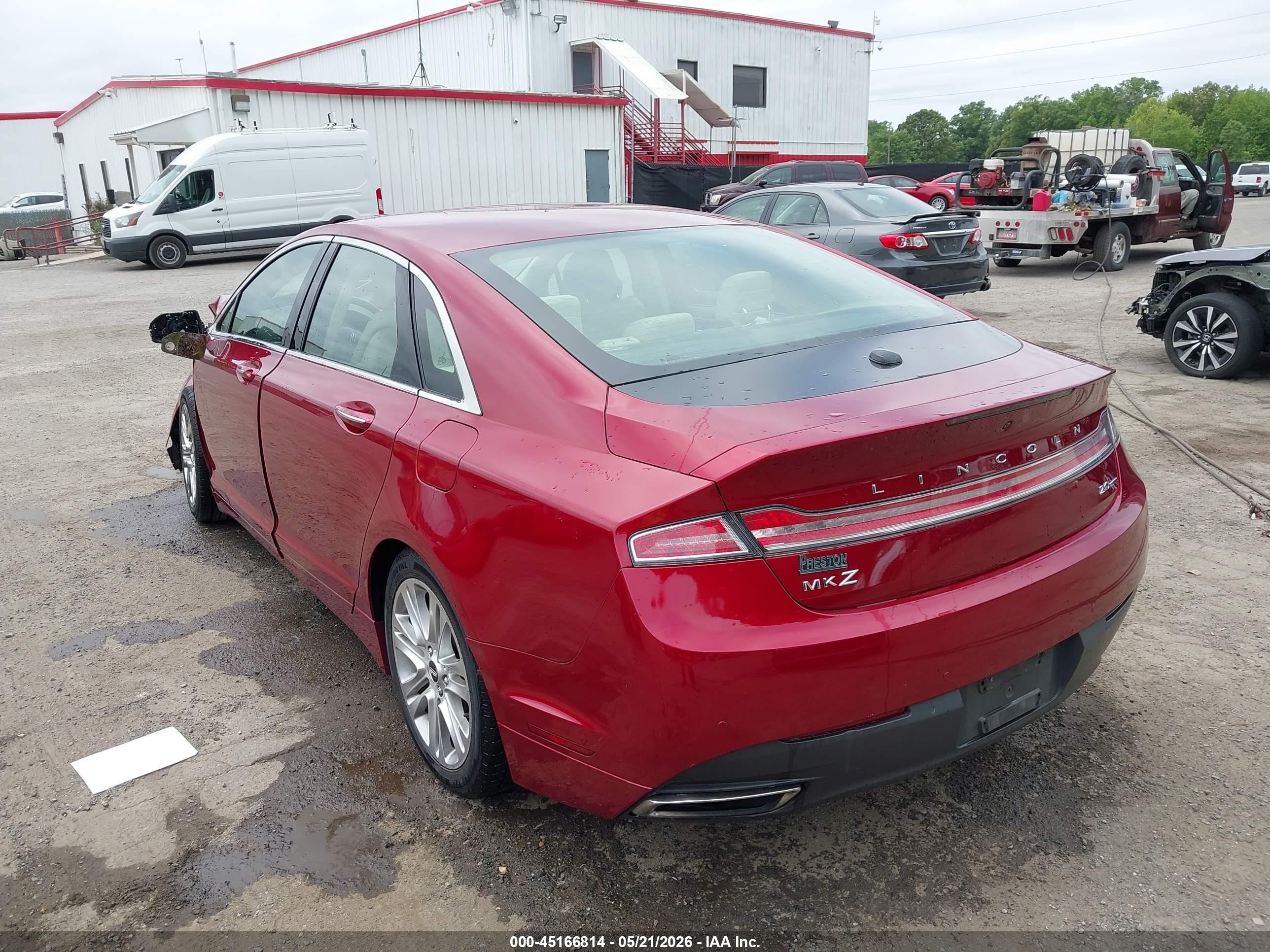 2015 Lincoln Mkz   Red vin: 3LN6L2G93FR612067