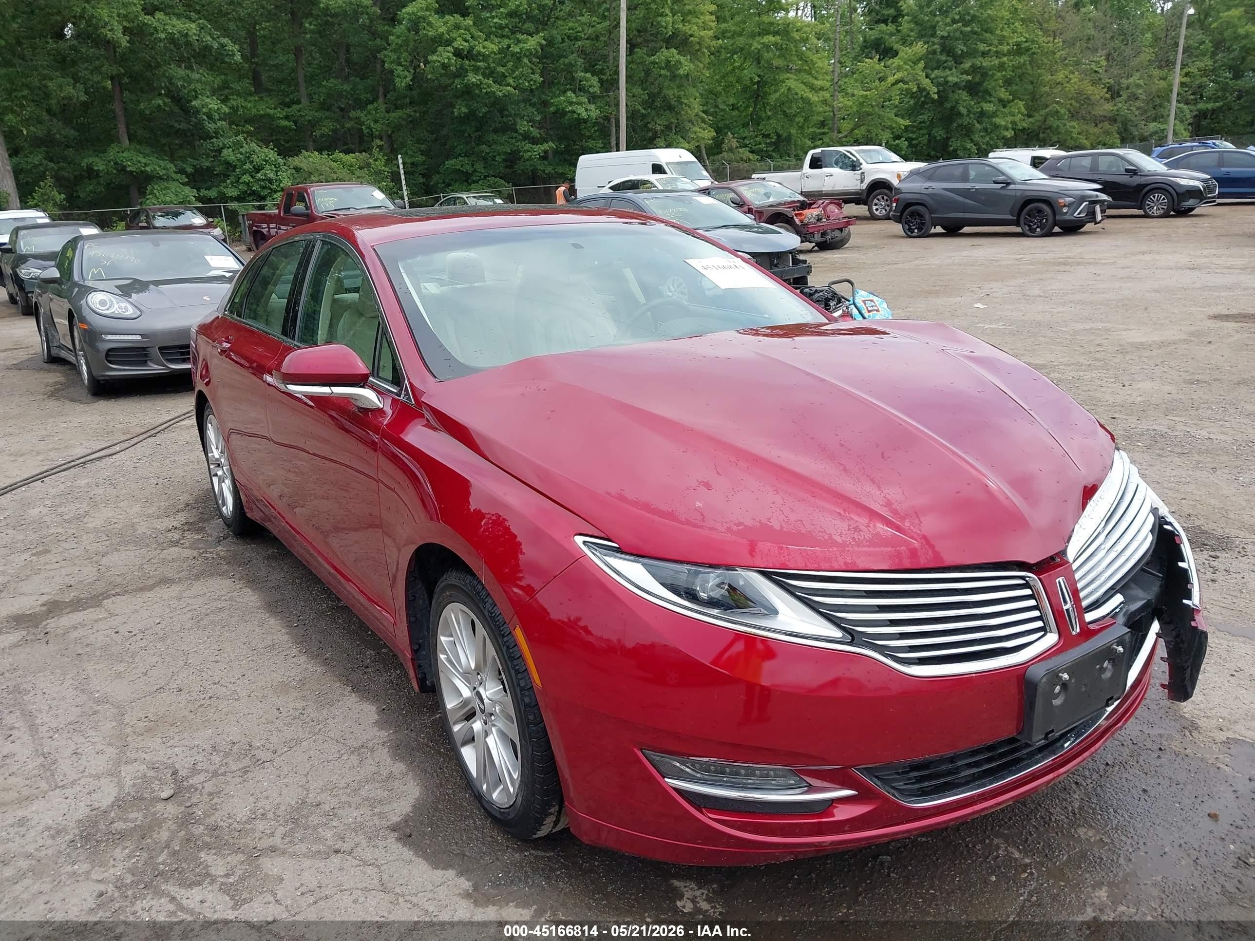 2015 Lincoln Mkz   Red vin: 3LN6L2G93FR612067